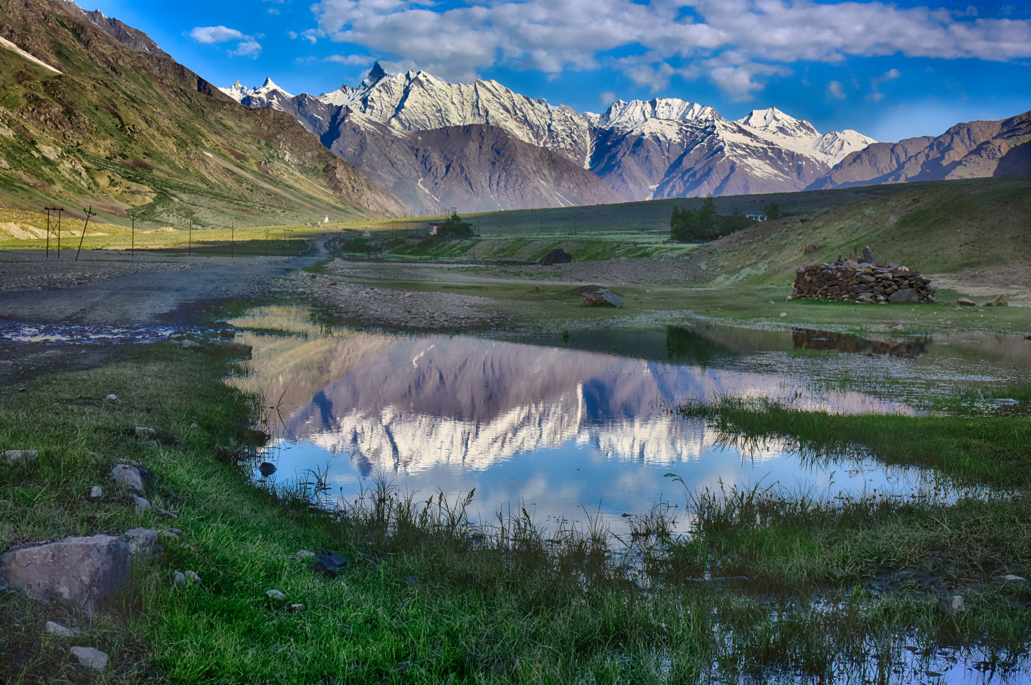 Утренняя лужа, Занскар.