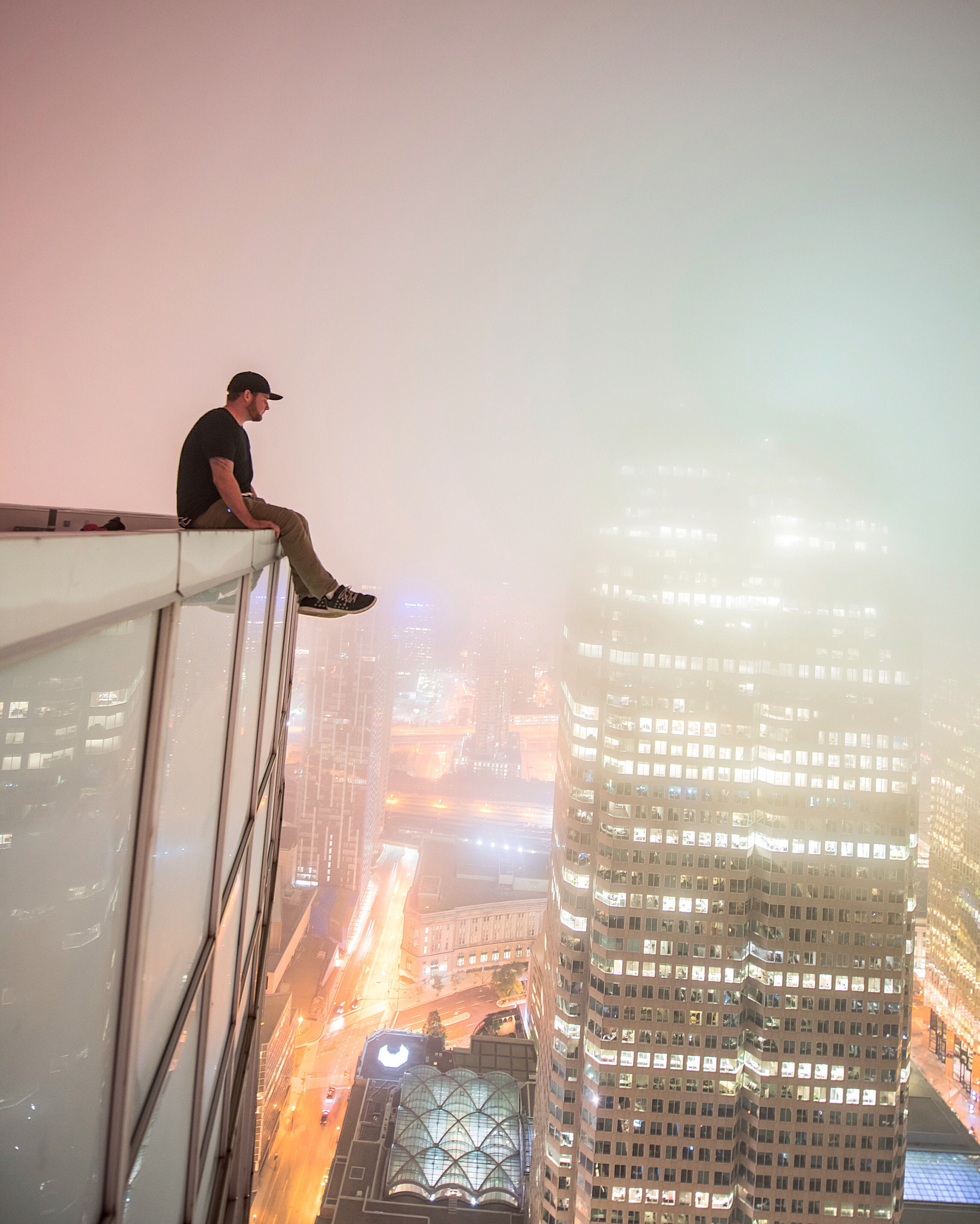 Toronto covered in fog