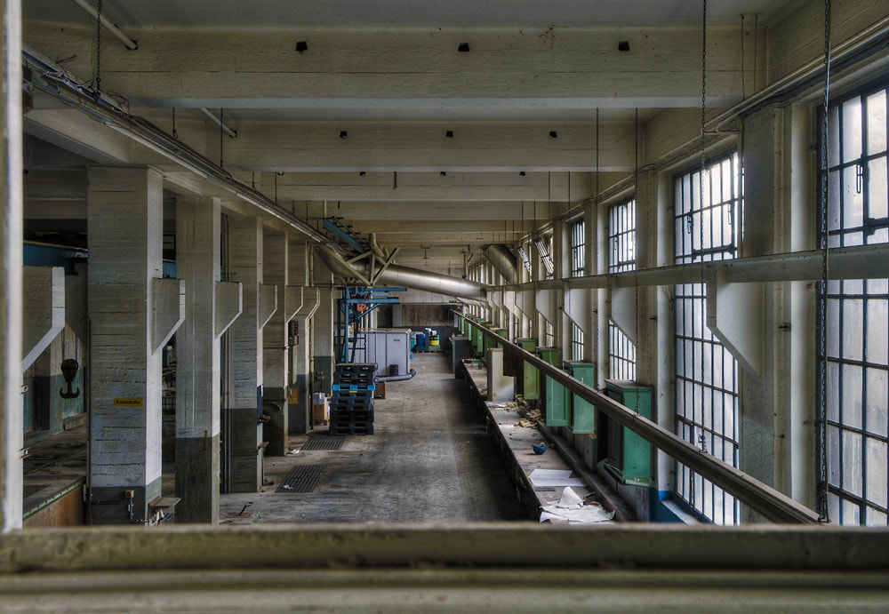 Sony Alpha DSLR-A300 + Minolta AF 17-35mm F2.8-4 (D) sample photo. Old cellulose factory photography
