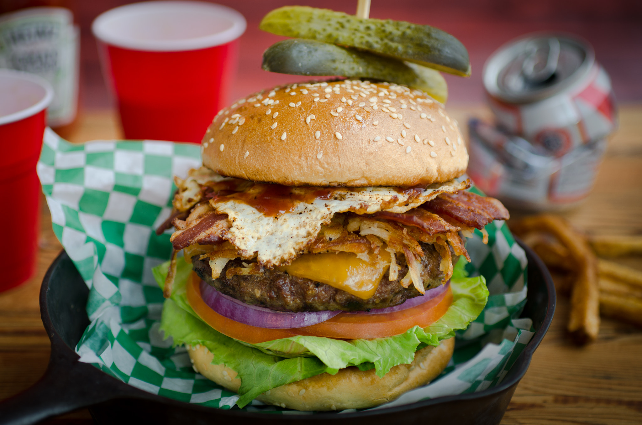 Nikon D7000 + Sigma 50mm F2.8 EX DG Macro sample photo. Jake melnicks burger of the month - 4am burger photography