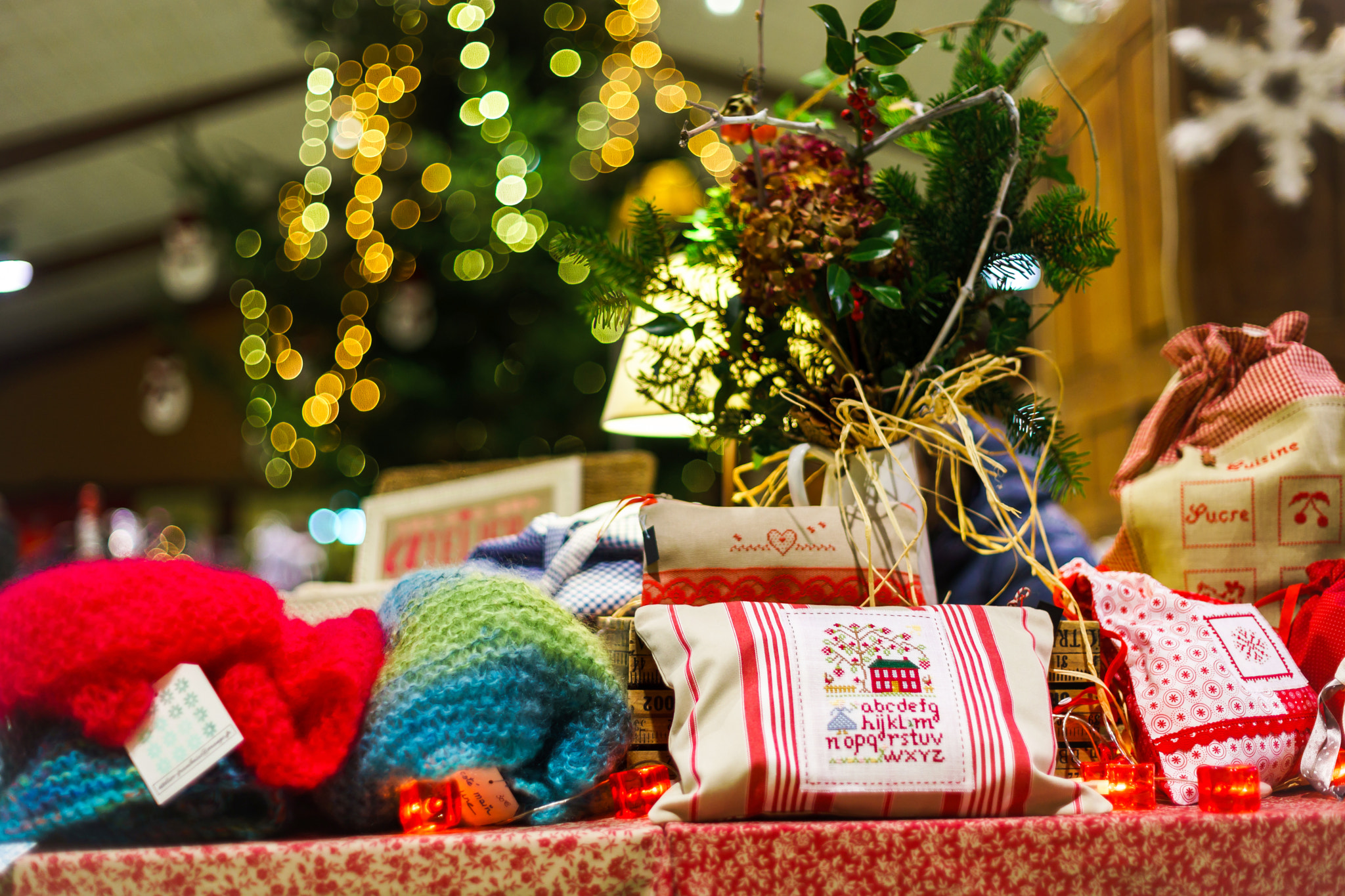 Sony a99 II + Minolta AF 50mm F1.4 [New] sample photo. Traditional christmas market with handmade souvenirs photography