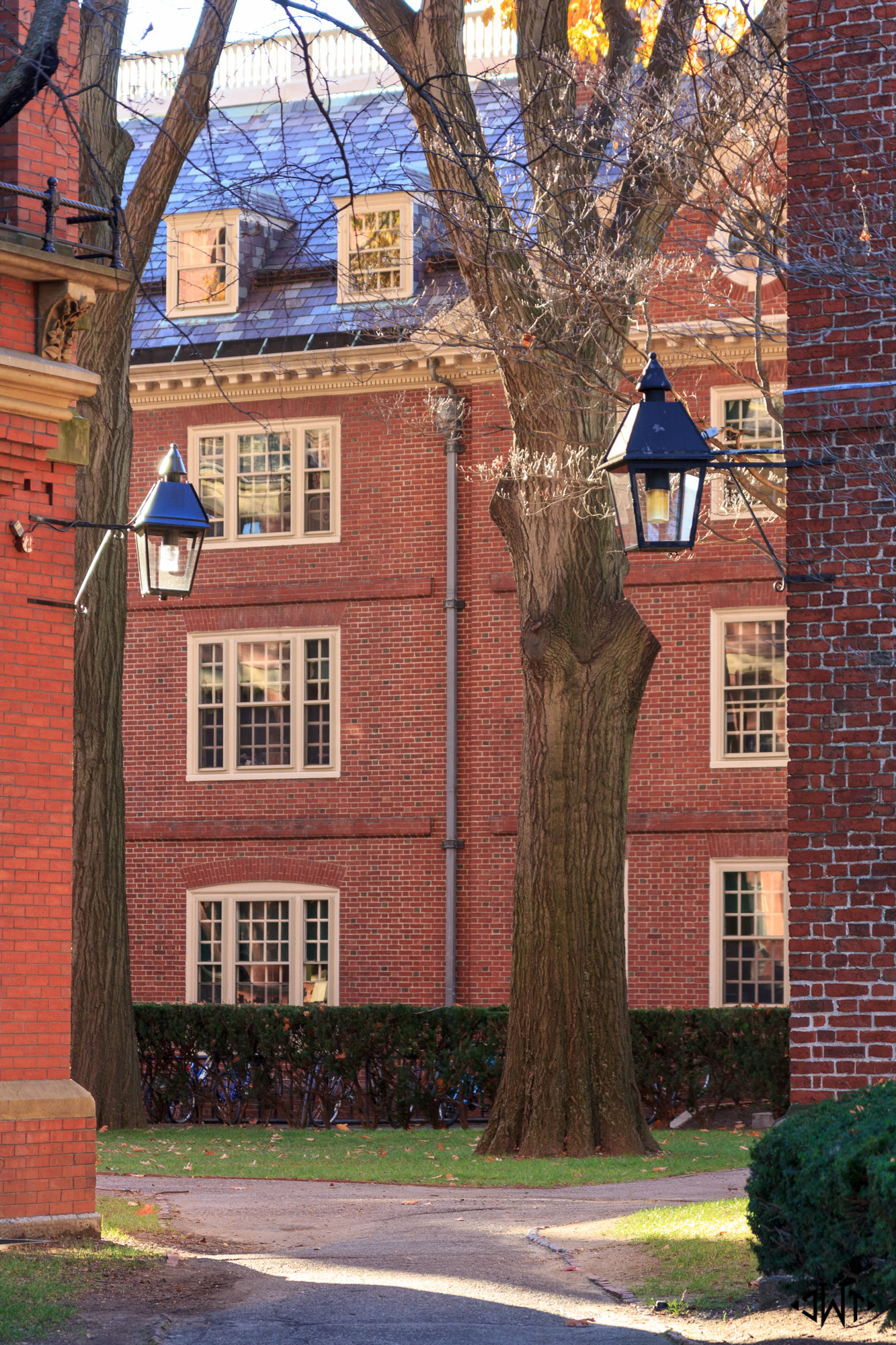 Sigma 17-70mm F2.8-4 DC Macro OS HSM sample photo. Red brick harvard dorms photography