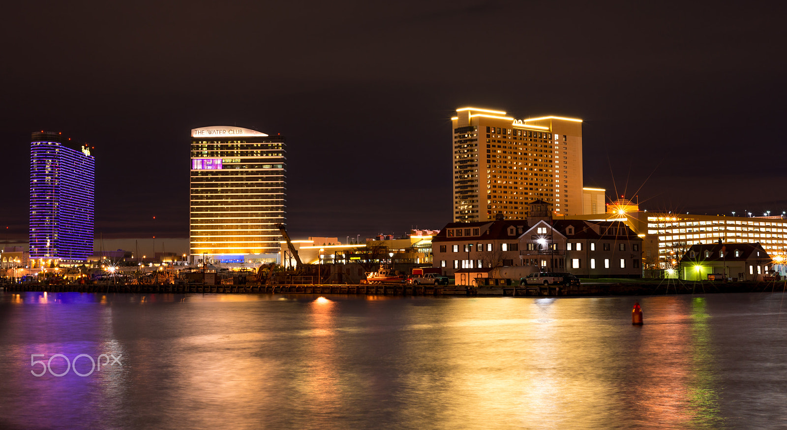 Nikon D800E + Nikon AF Nikkor 50mm F1.8D sample photo. View of atlantic city casinos photography