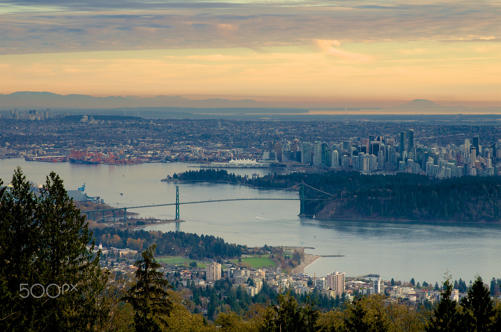 Sigma 24-70mm F2.8 EX DG HSM sample photo. Vancouver skyline sunset photography