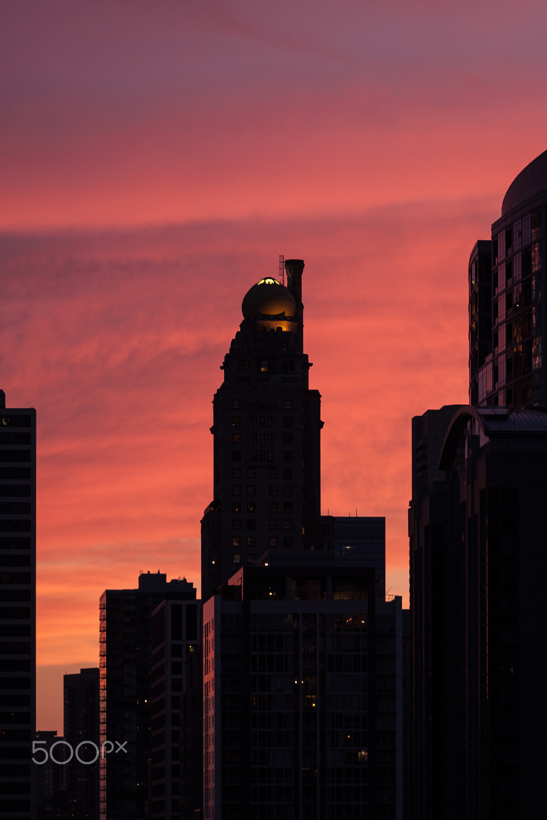 Canon EOS 40D + Sigma 105mm F2.8 EX DG Macro sample photo. Chicago skies photography