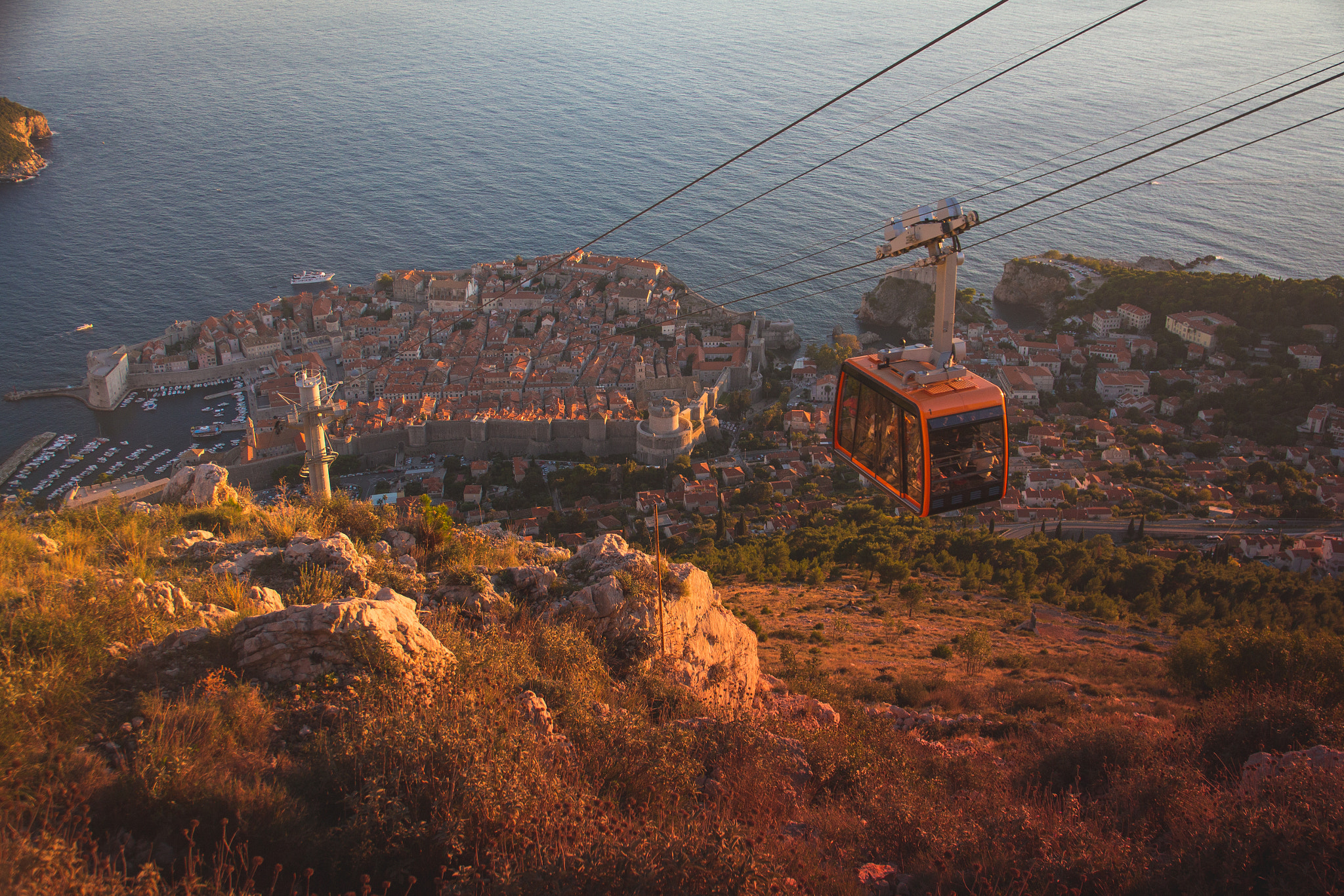 Canon EOS 700D (EOS Rebel T5i / EOS Kiss X7i) + Canon EF 500mm F4L IS USM sample photo. Sunset at dubrovnik photography