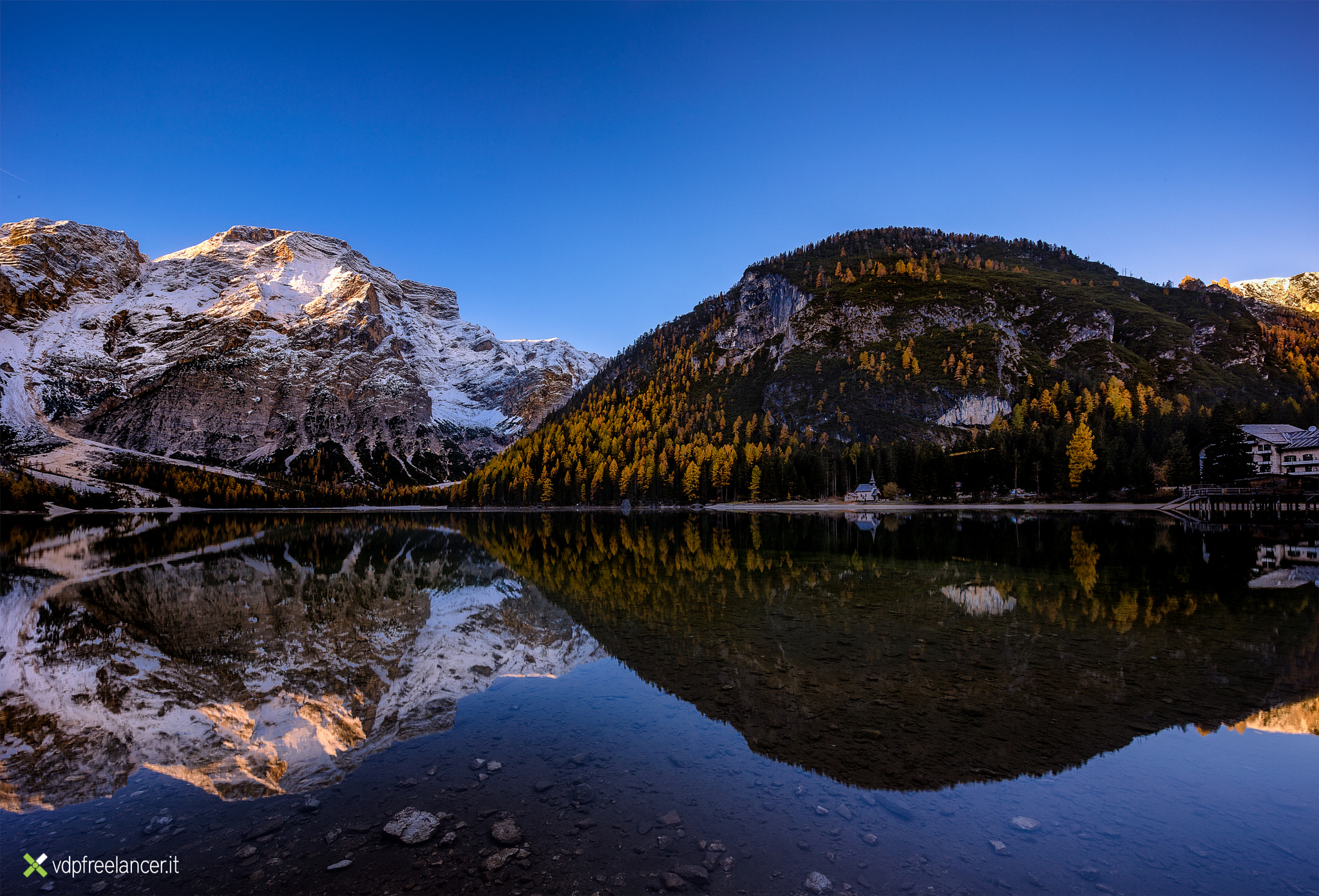 Canon EOS 5DS + Canon TS-E 17mm F4L Tilt-Shift sample photo. Braies lake photography