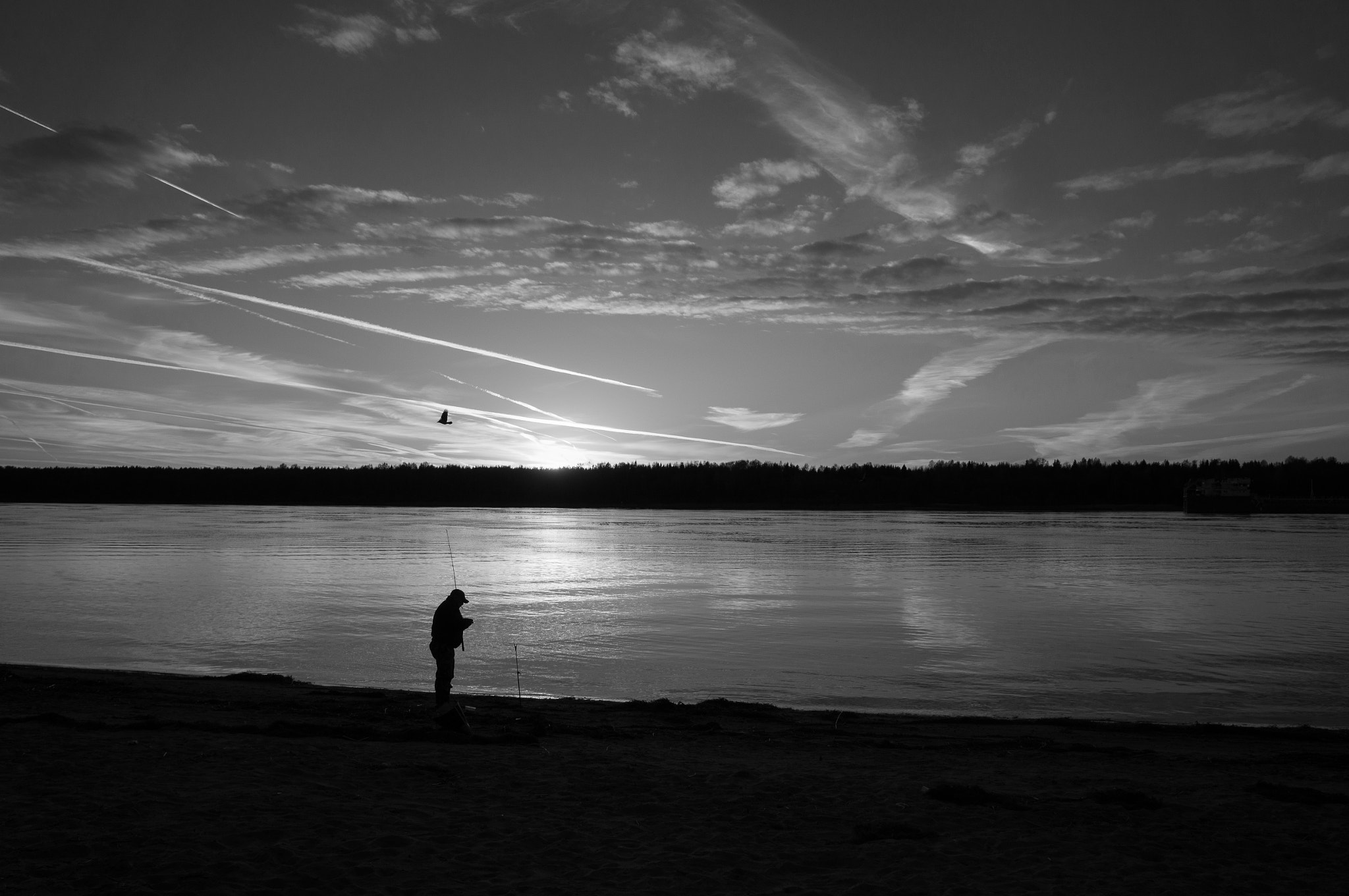 Sony Alpha NEX-5N + Sigma 19mm F2.8 EX DN sample photo. Evening fishing. photography