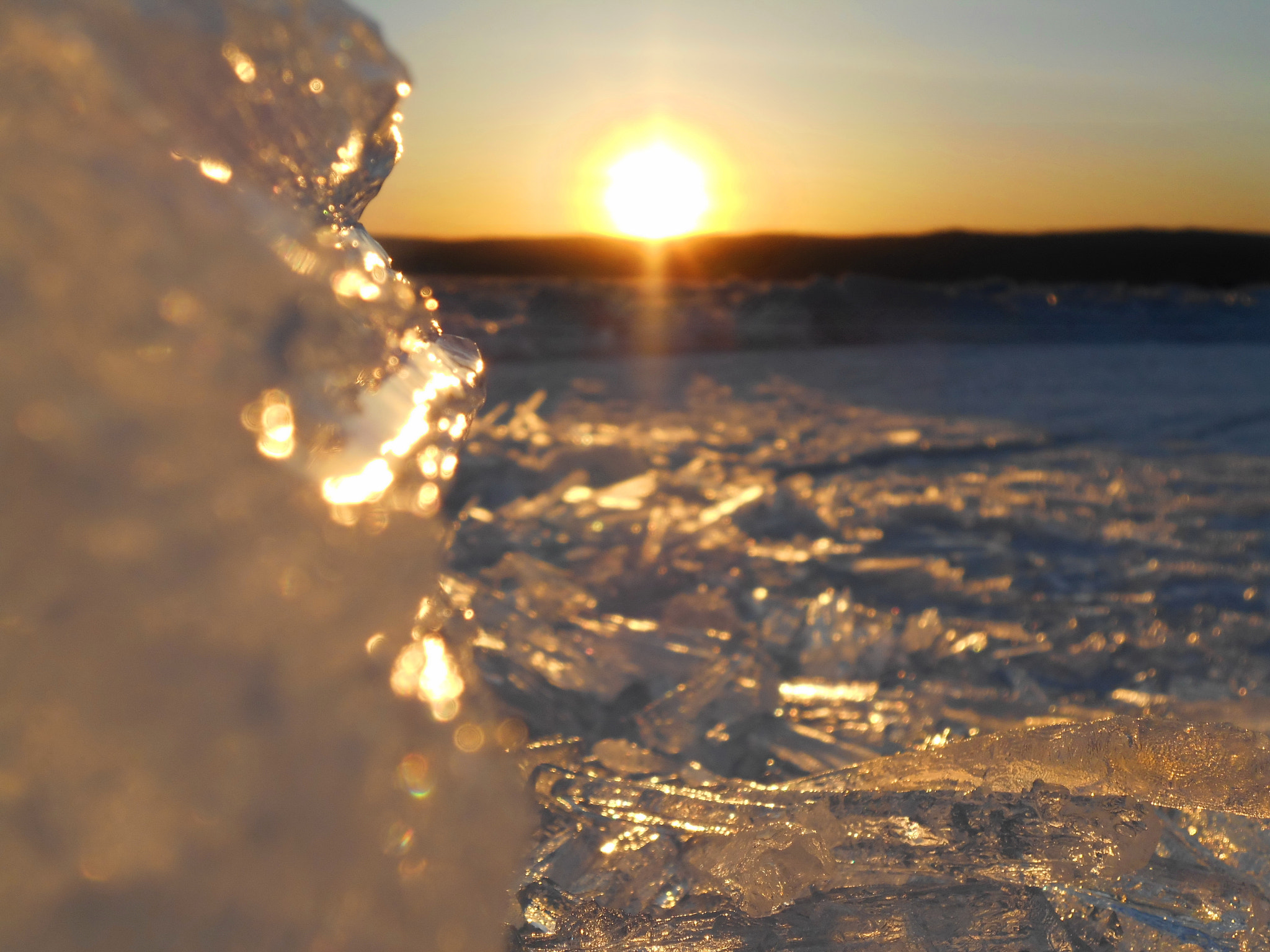 Nikon COOLPIX S4400 sample photo. Ice on sunset photography