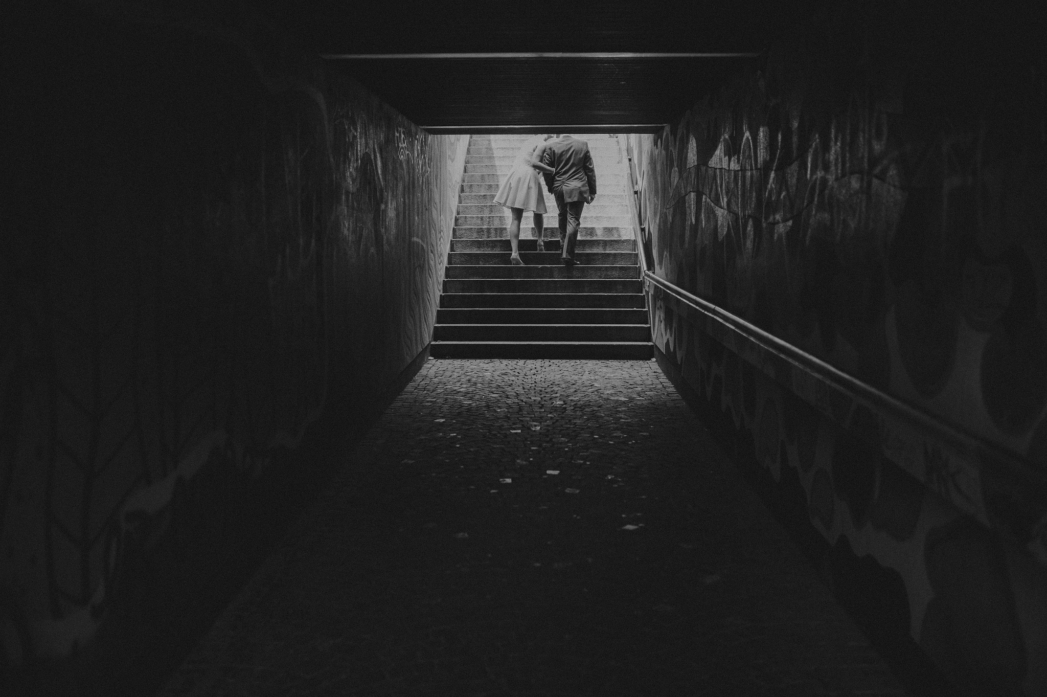 Nikon Df + Nikon AF-S Nikkor 35mm F1.4G sample photo. Lausanne stairs photography