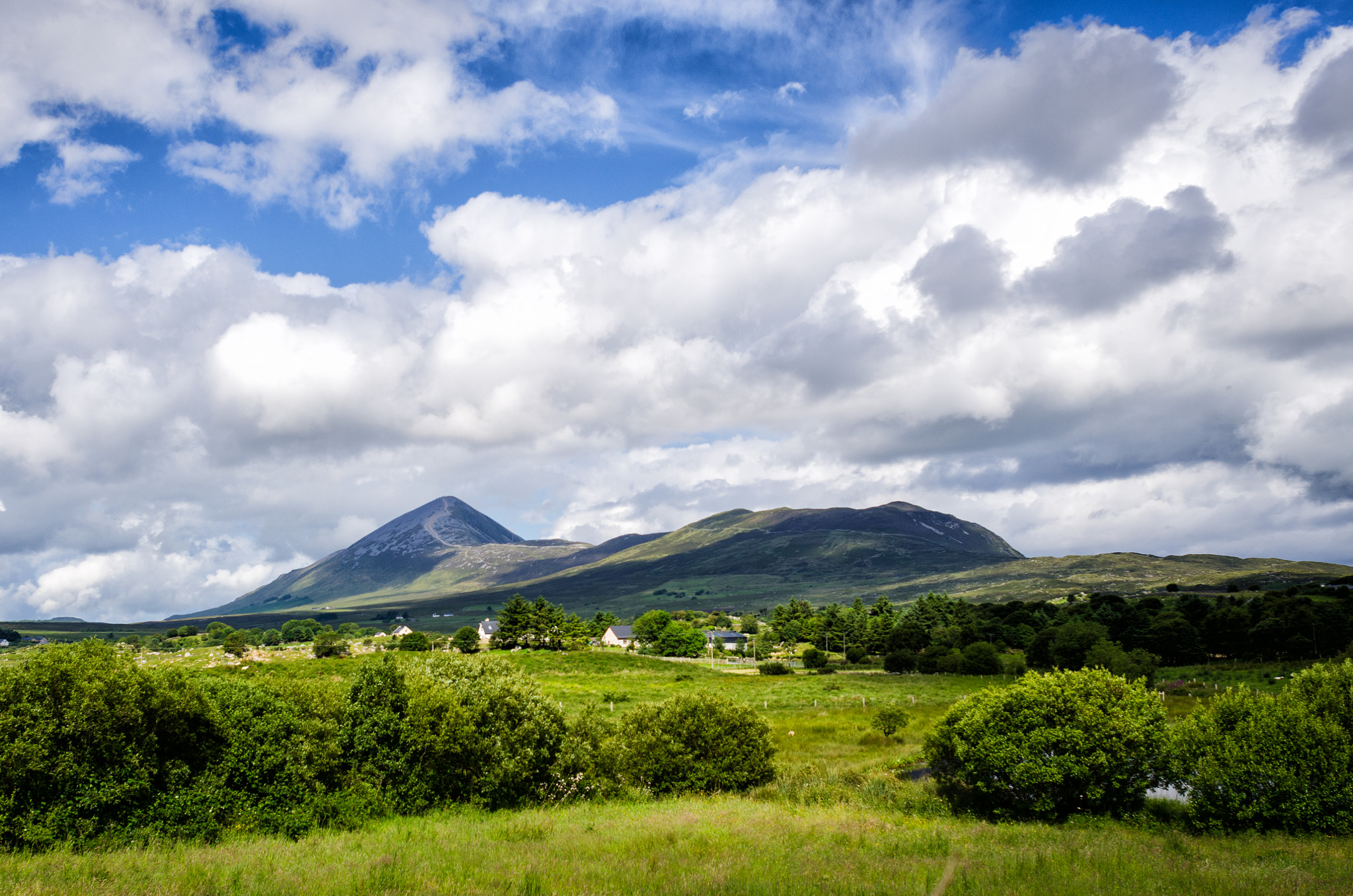 Nikon D7000 + Nikon AF Nikkor 24mm F2.8D sample photo. Cruach phádraig - the holy mountain photography