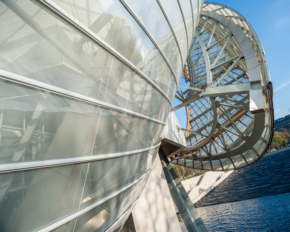 Nikon D700 + Nikon PC-E Nikkor 24mm F3.5D ED Tilt-Shift sample photo. France, paris, fondation louis vuitton photography