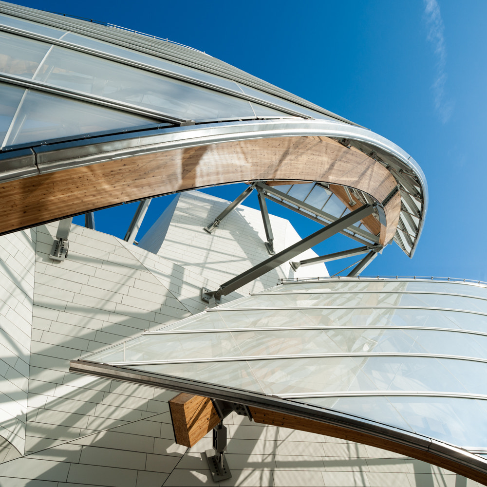 Nikon D700 + Nikon PC-E Nikkor 24mm F3.5D ED Tilt-Shift sample photo. France, paris, fondation louis vuitton photography