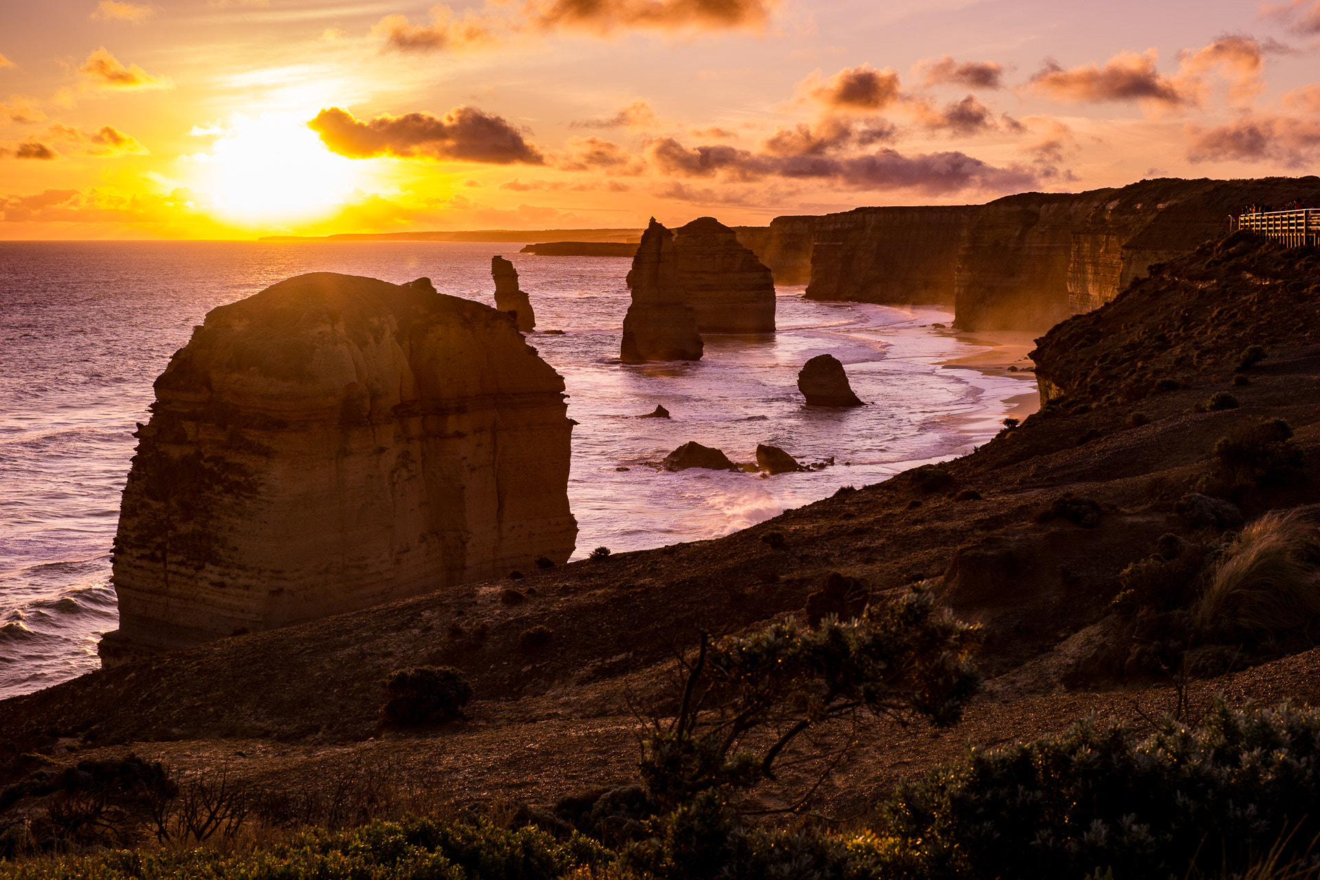 E 32mm F1.8 sample photo. Sunset at the 12 apostles photography