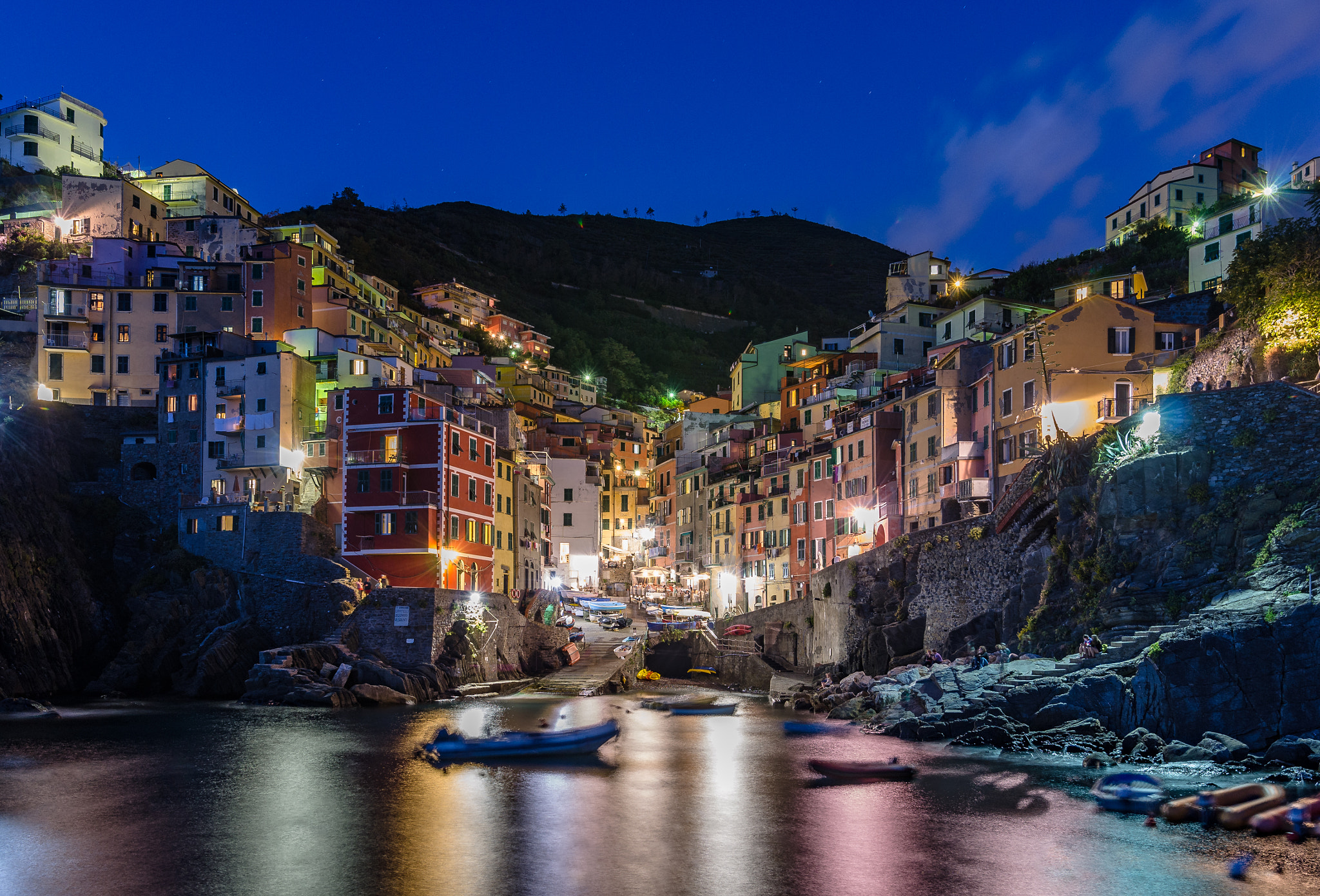 Nikon AF-S Nikkor 16-35mm F4G ED VR sample photo. Riomaggiore after sunset photography