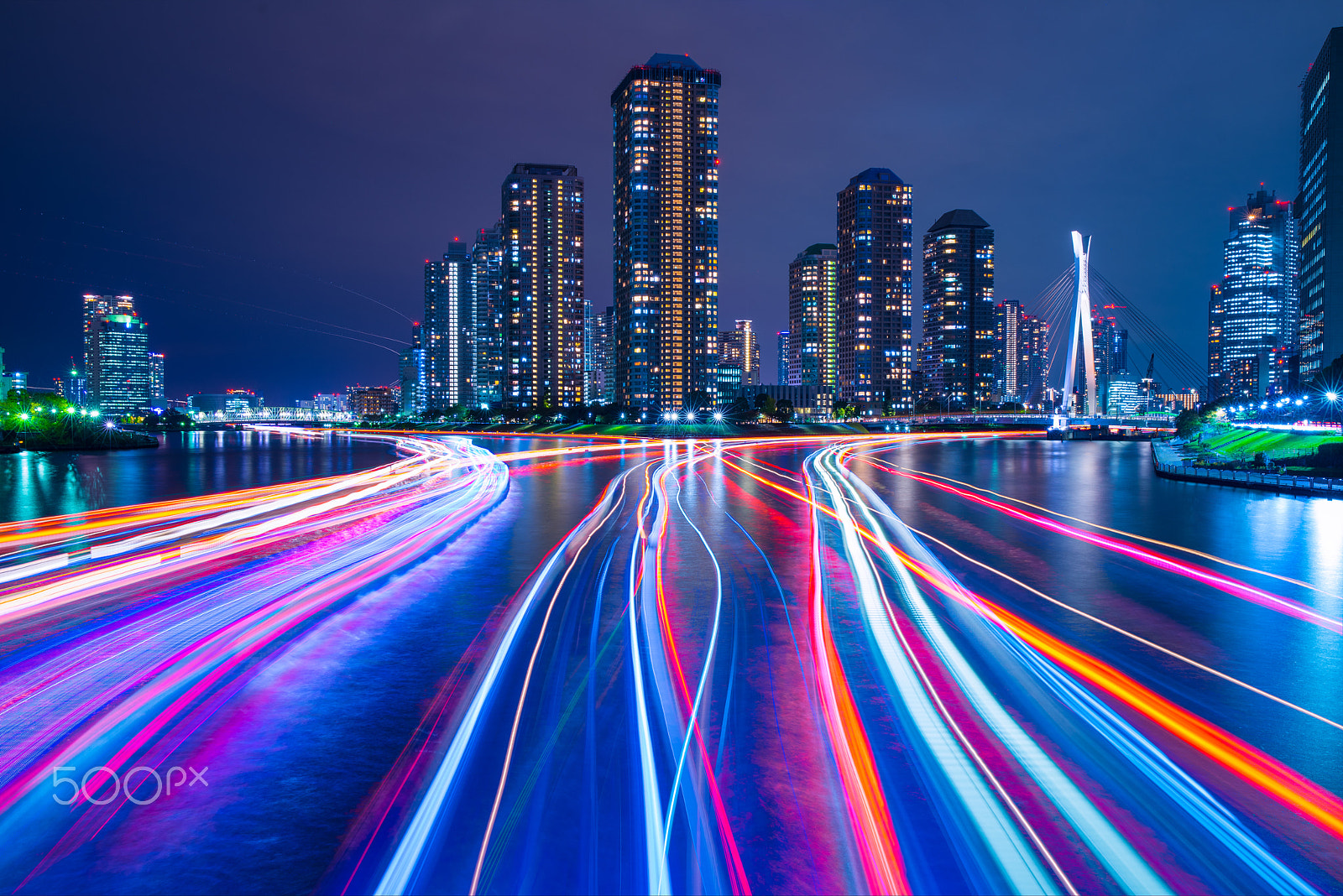 Sony a7R + Canon EF 85mm F1.2L II USM sample photo. River of lights photography