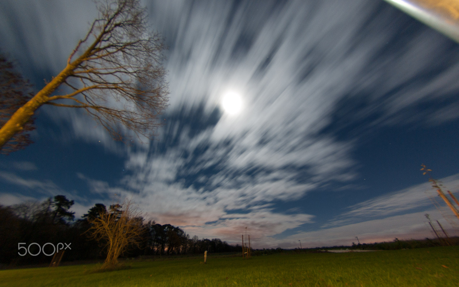 Pentax K10D sample photo. Abbey home farm full moon photography