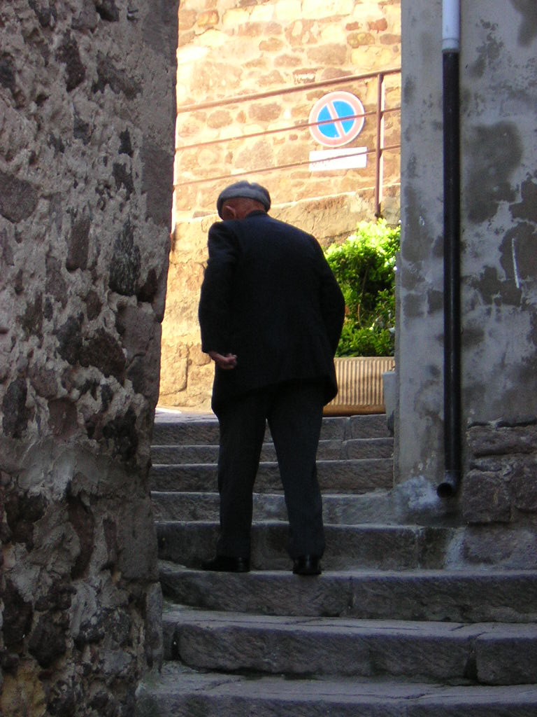 Nikon E2100 sample photo. A lonely man. photography