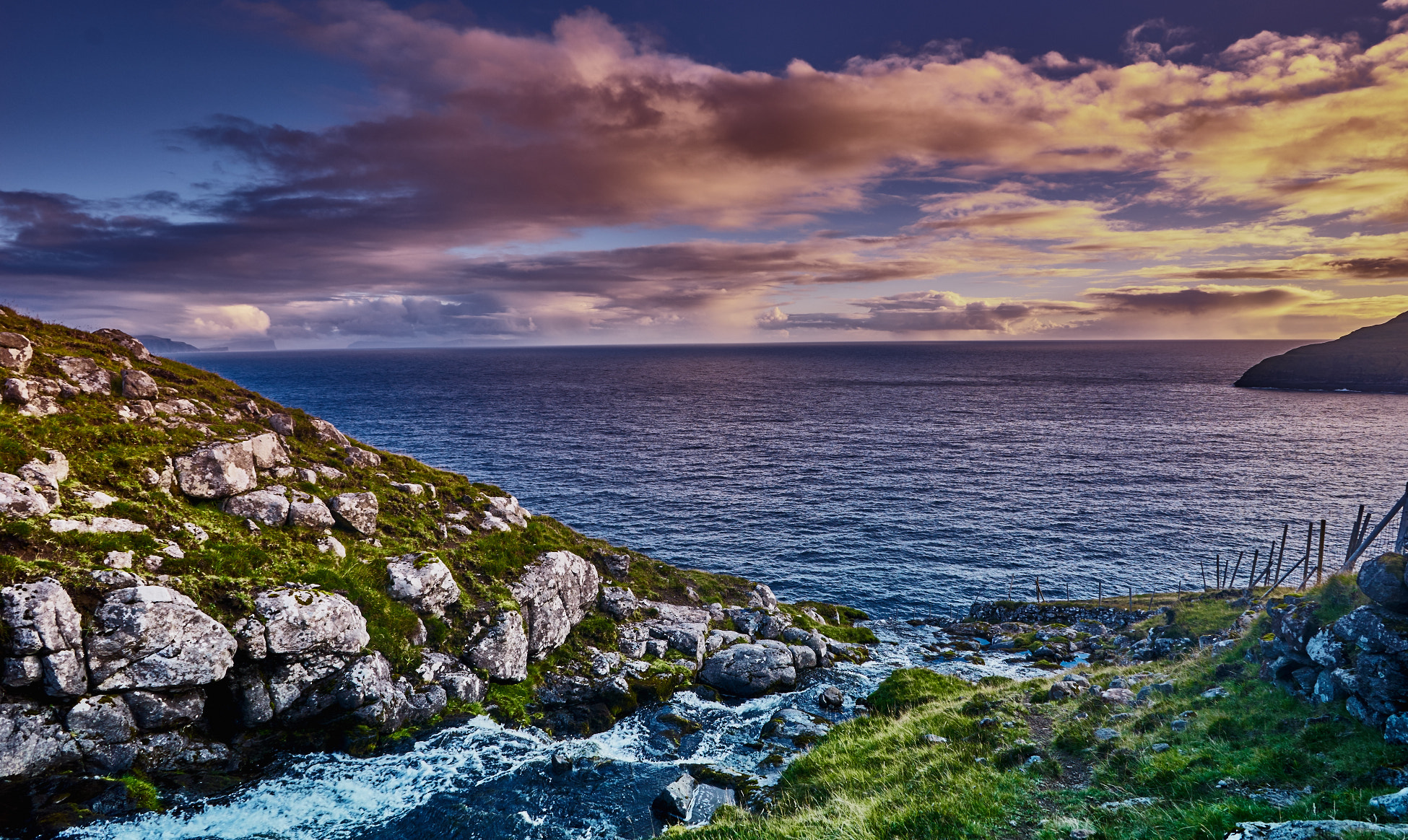 Sony a7 + FE 21mm F2.8 sample photo. Sunset on faroes photography