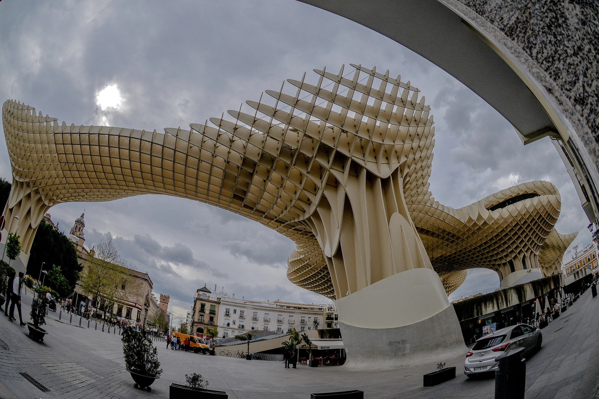 Nikon AF DX Fisheye-Nikkor 10.5mm F2.8G ED sample photo. Seville architecture photography