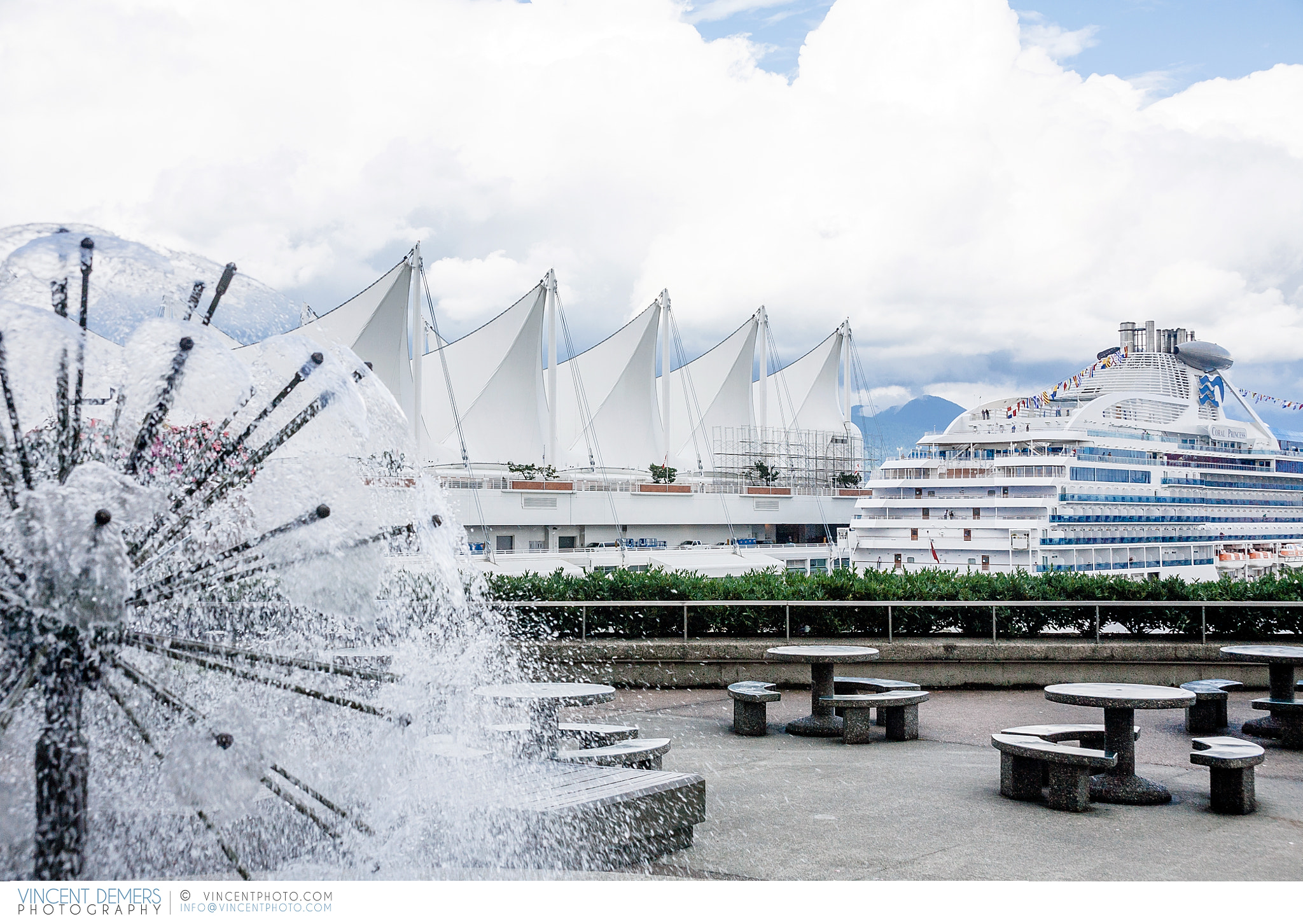 Canon EOS 5D + Canon EF 28-200mm F3.5-5.6 USM sample photo. Cruise ship docked at canada place in vancouver photography