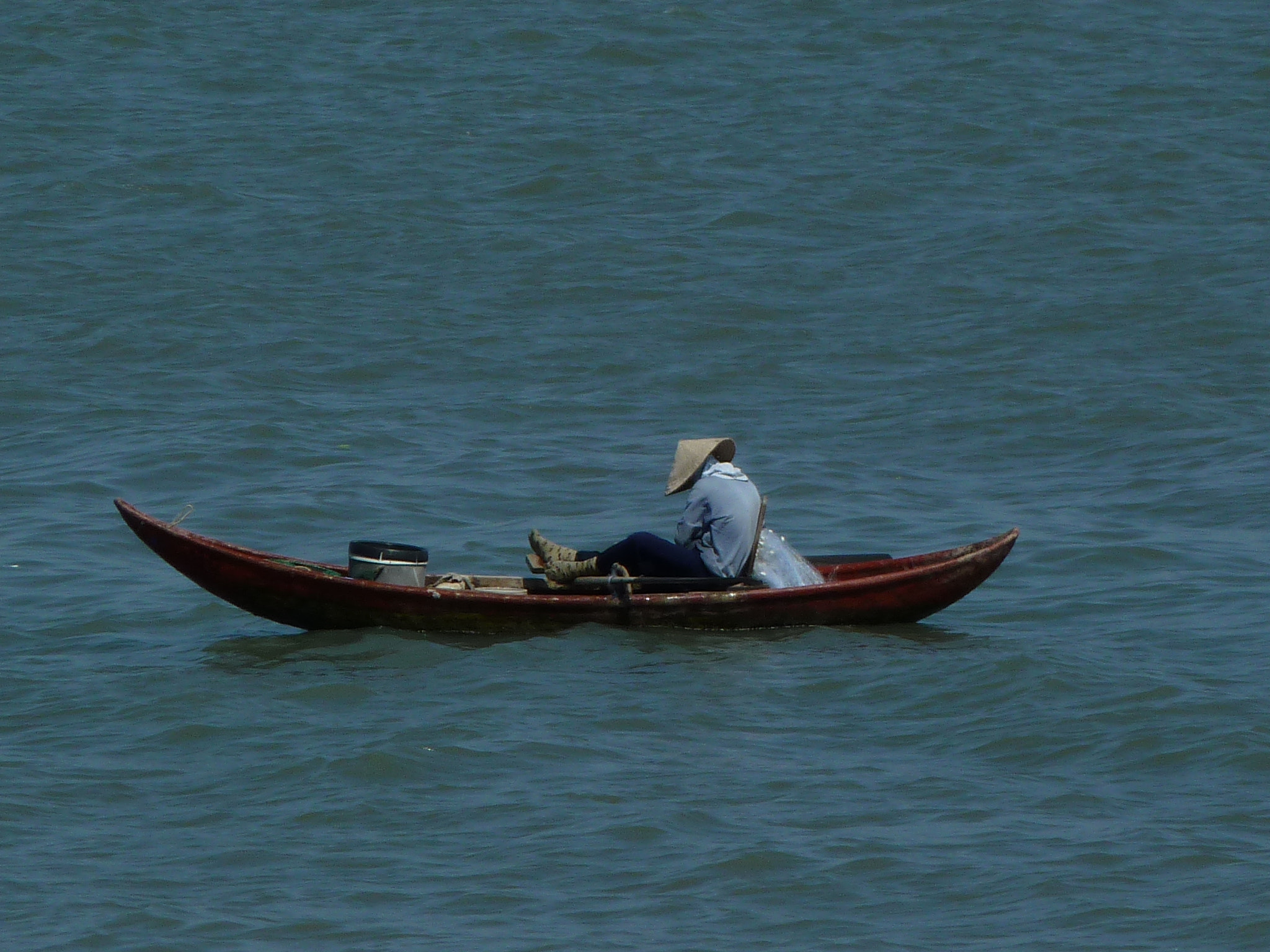 Panasonic DMC-ZS6 sample photo. Fishing for shrimp photography