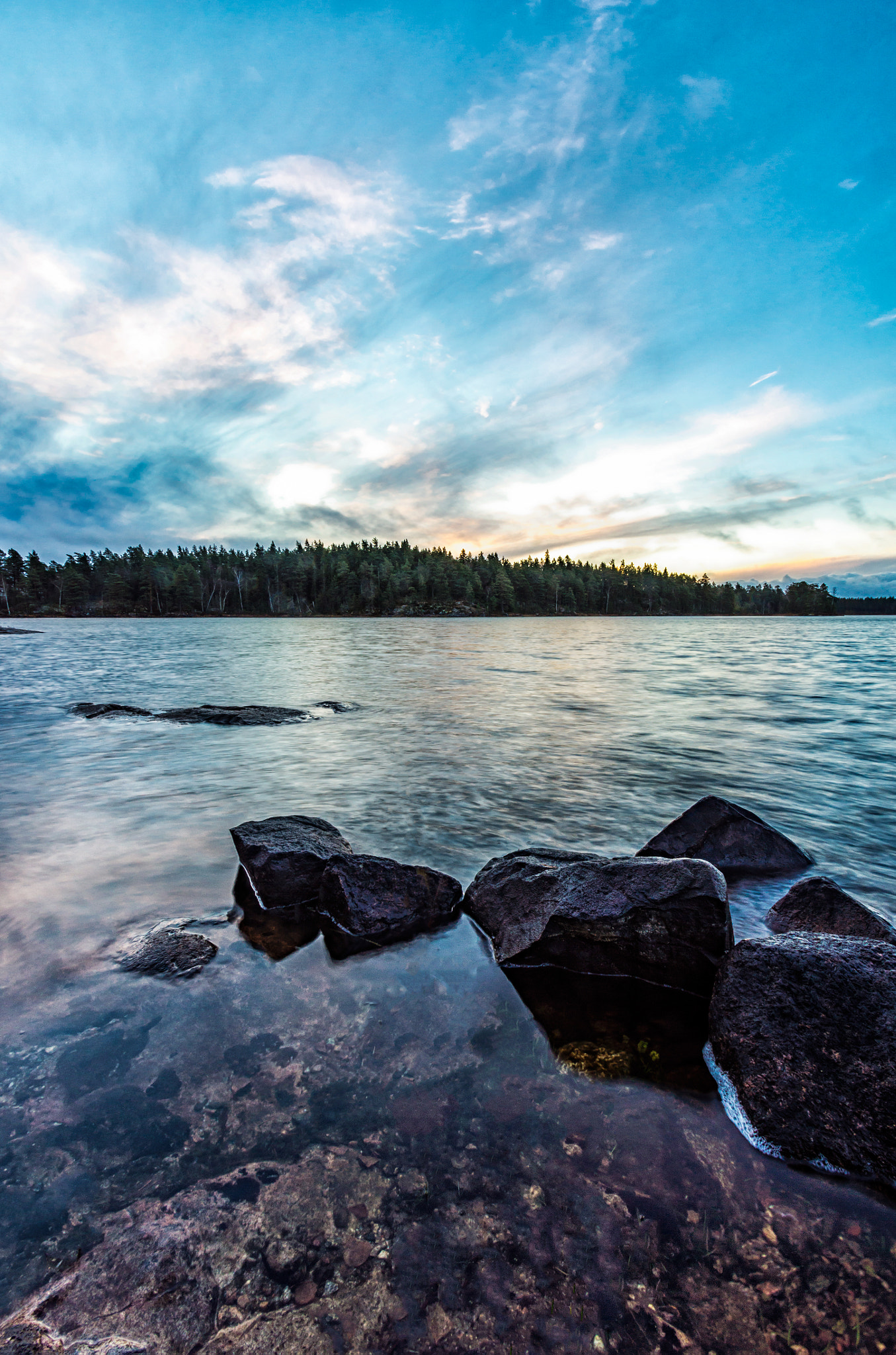 Sony SLT-A77 sample photo. Rocks in lake photography
