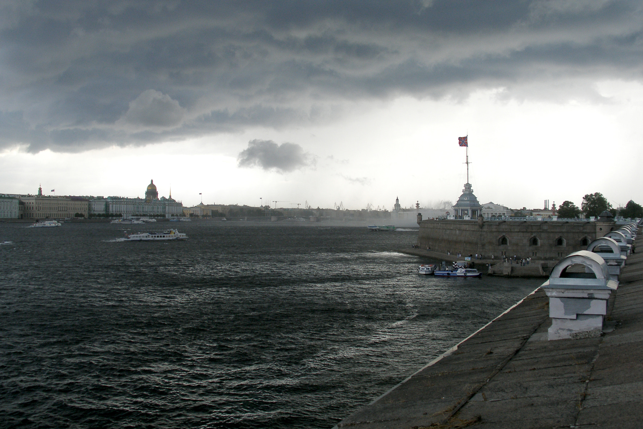 Olympus C70Z,C7000Z sample photo. Saint petersburg under heavy rain photography