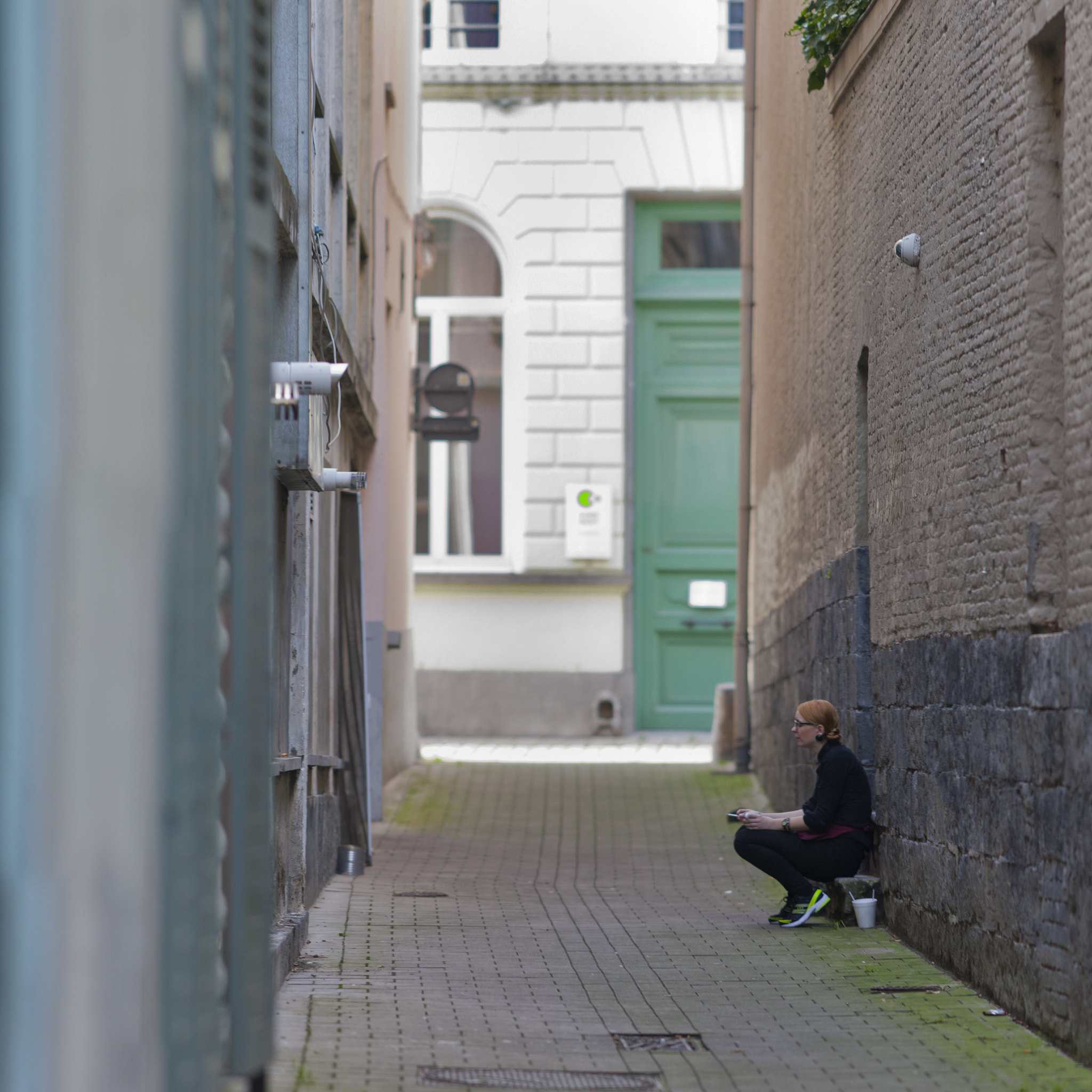 Canon EOS 5D + Canon EF 200mm F2.8L II USM sample photo. Mid day cigarette break photography