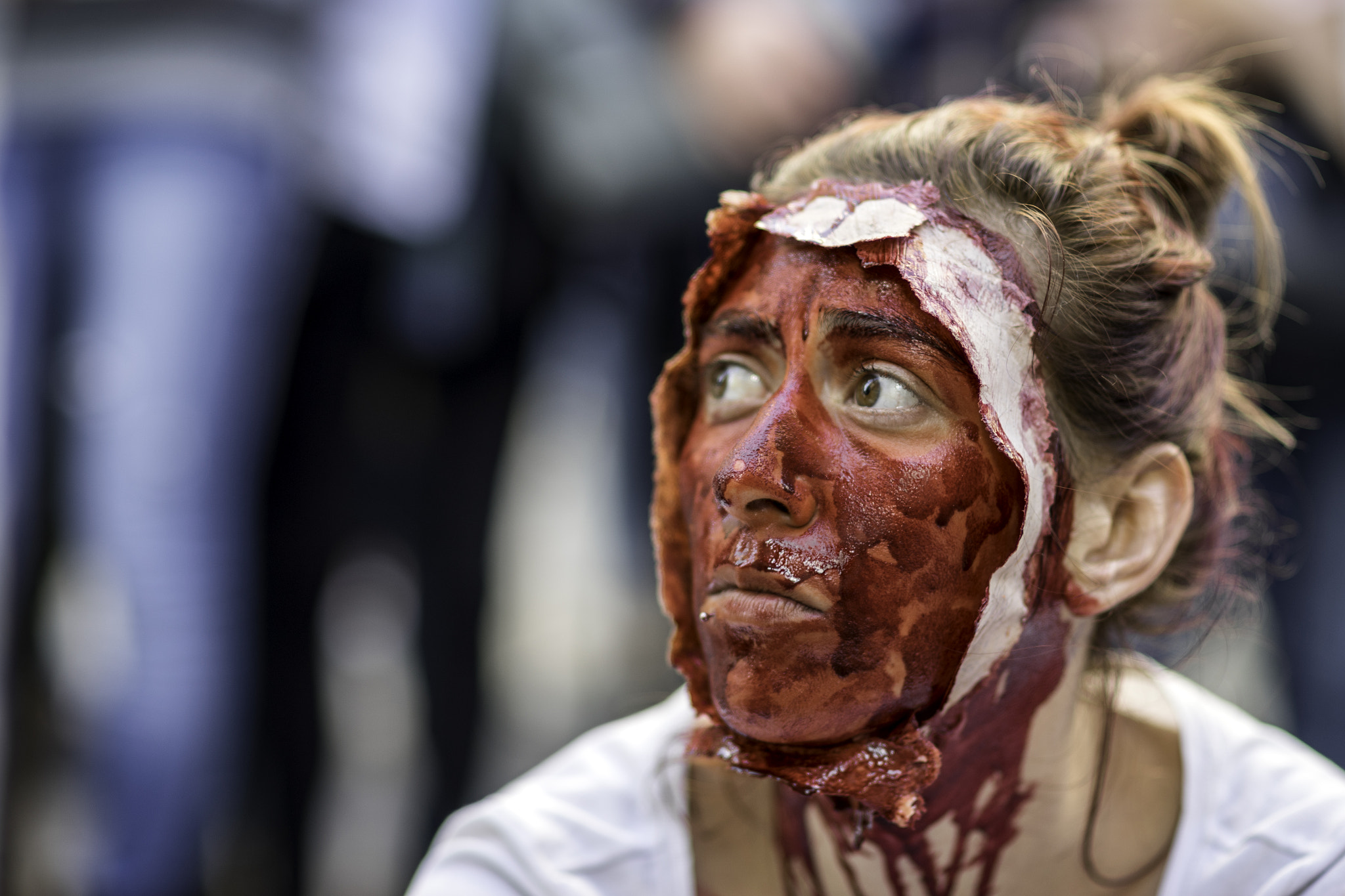 85mm F1.4 sample photo. Protest photography