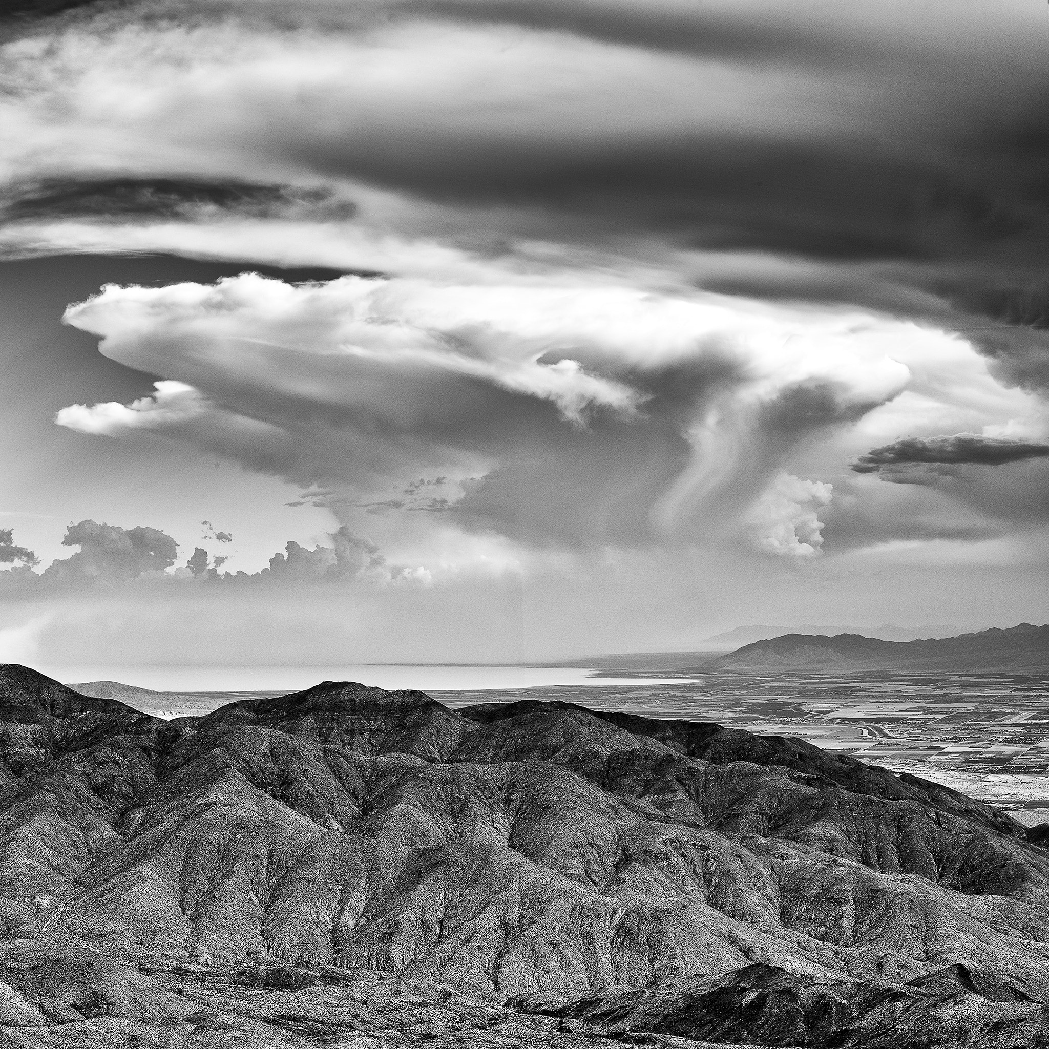 Phase One IQ140 sample photo. Salton sea from keys view photography