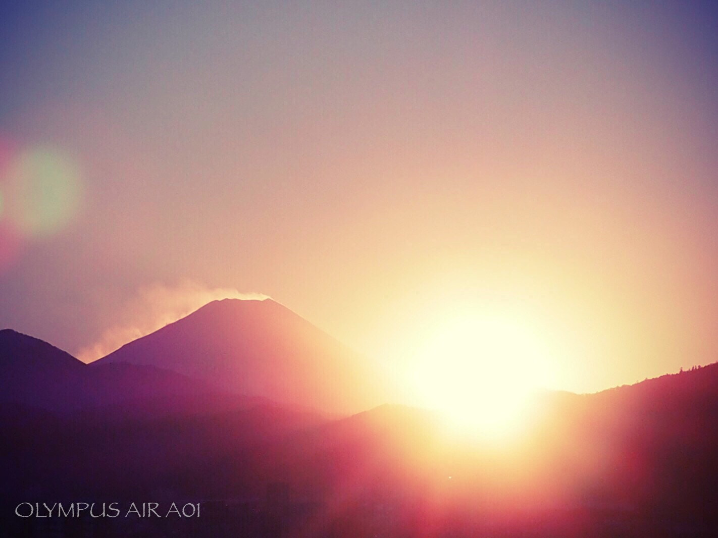 Olympus Air A01 sample photo. Sunset mt.fuji photography