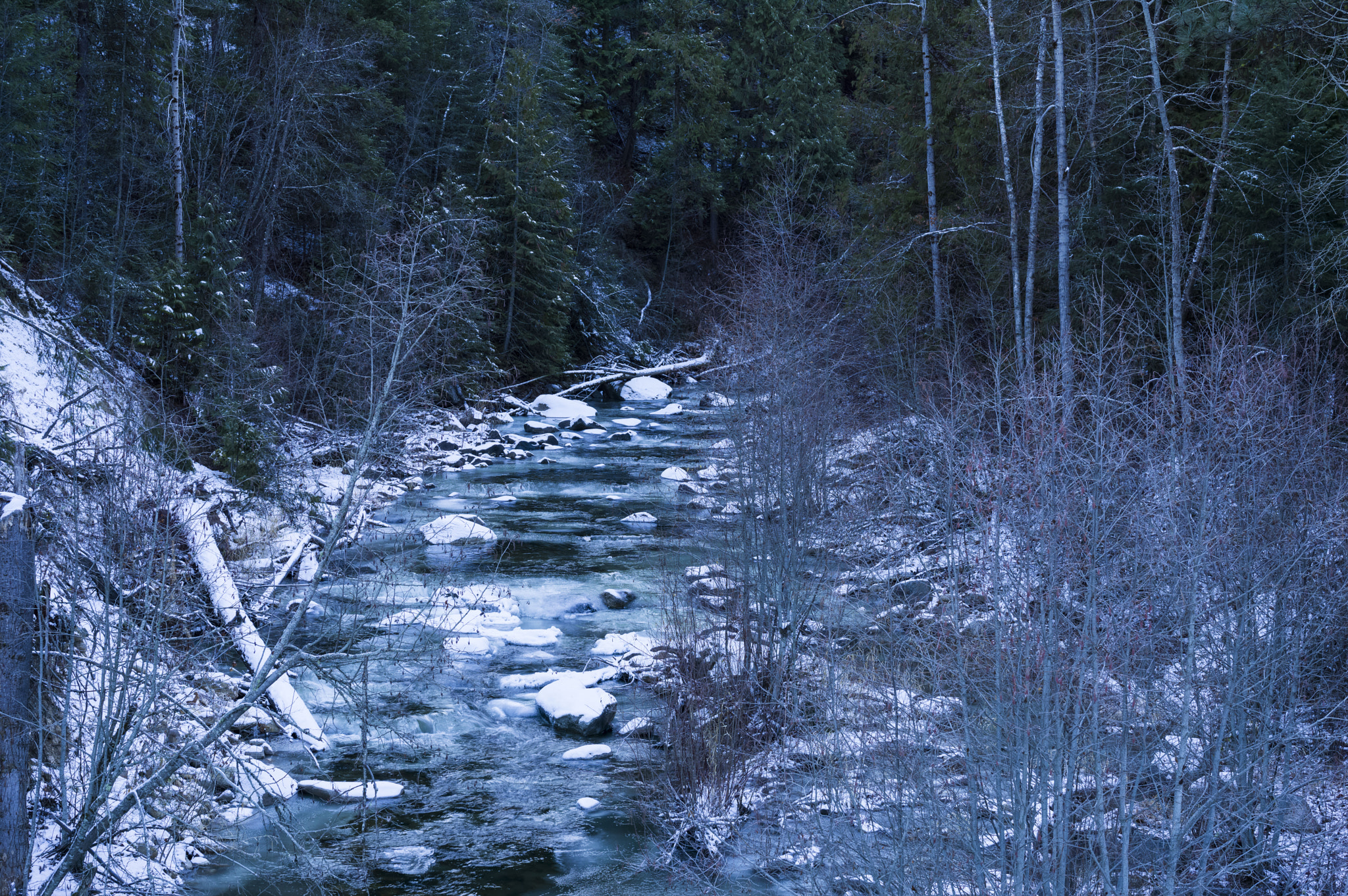 Leica S (TYP 006) + Summarit-S 70 sample photo. Winter creek and snow (of ) photography
