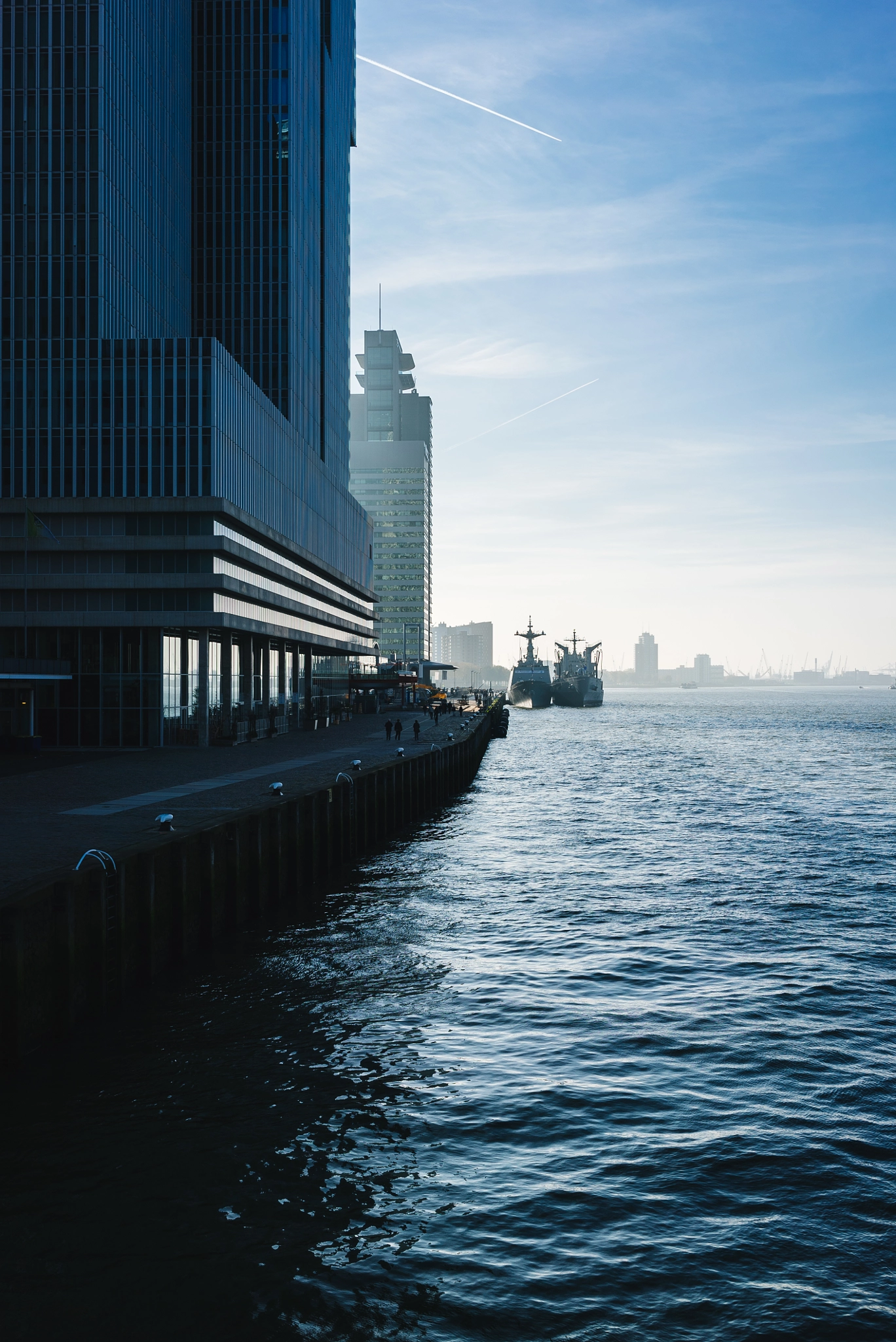 E 35mm F2 sample photo. Nl, rotterdam, kop van zuid, navy ships photography