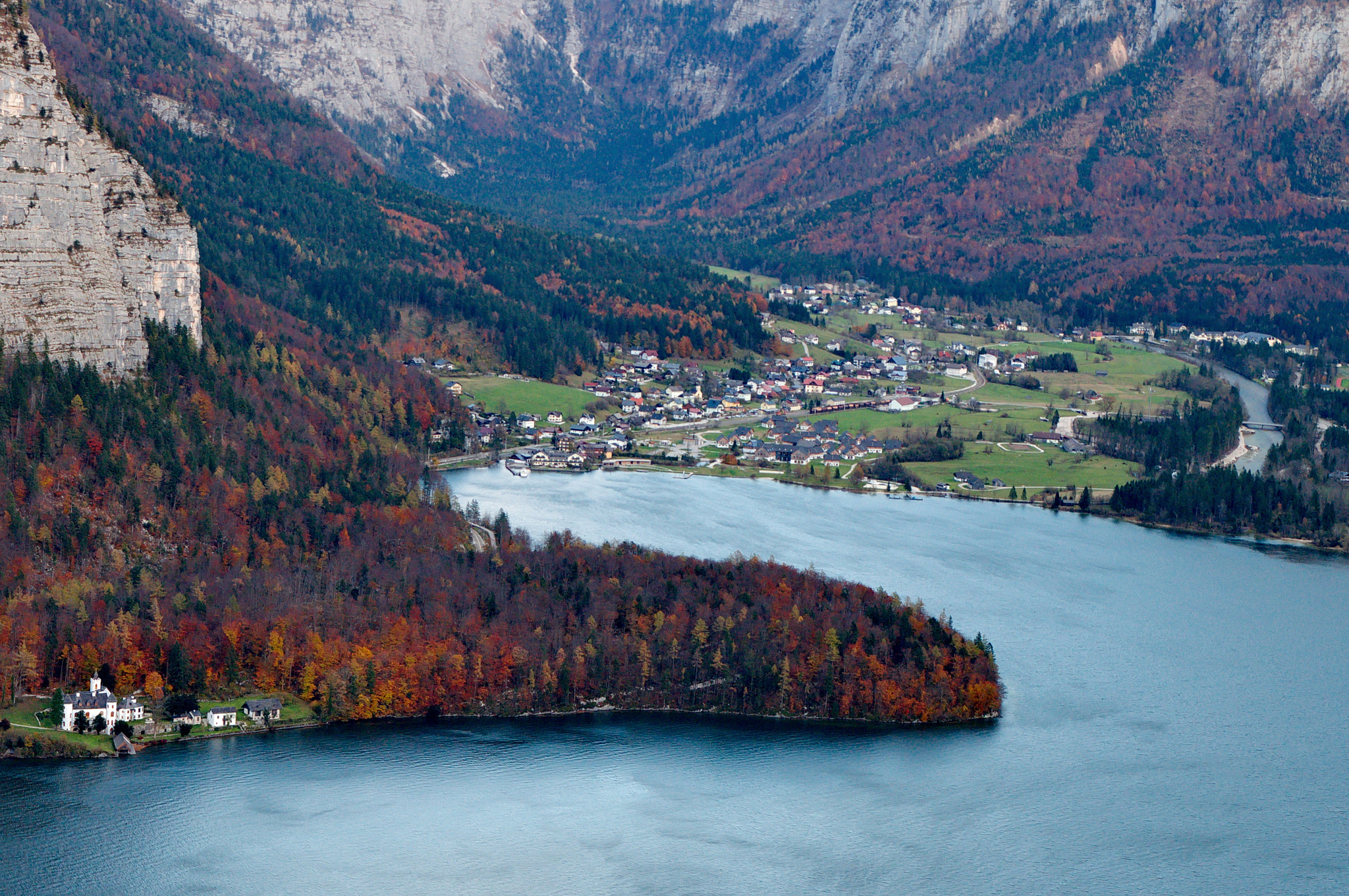 Sigma 17-70mm F2.8-4 DC Macro OS HSM sample photo. Beautiful village of hallstatt  on the side of a lake in the alp photography