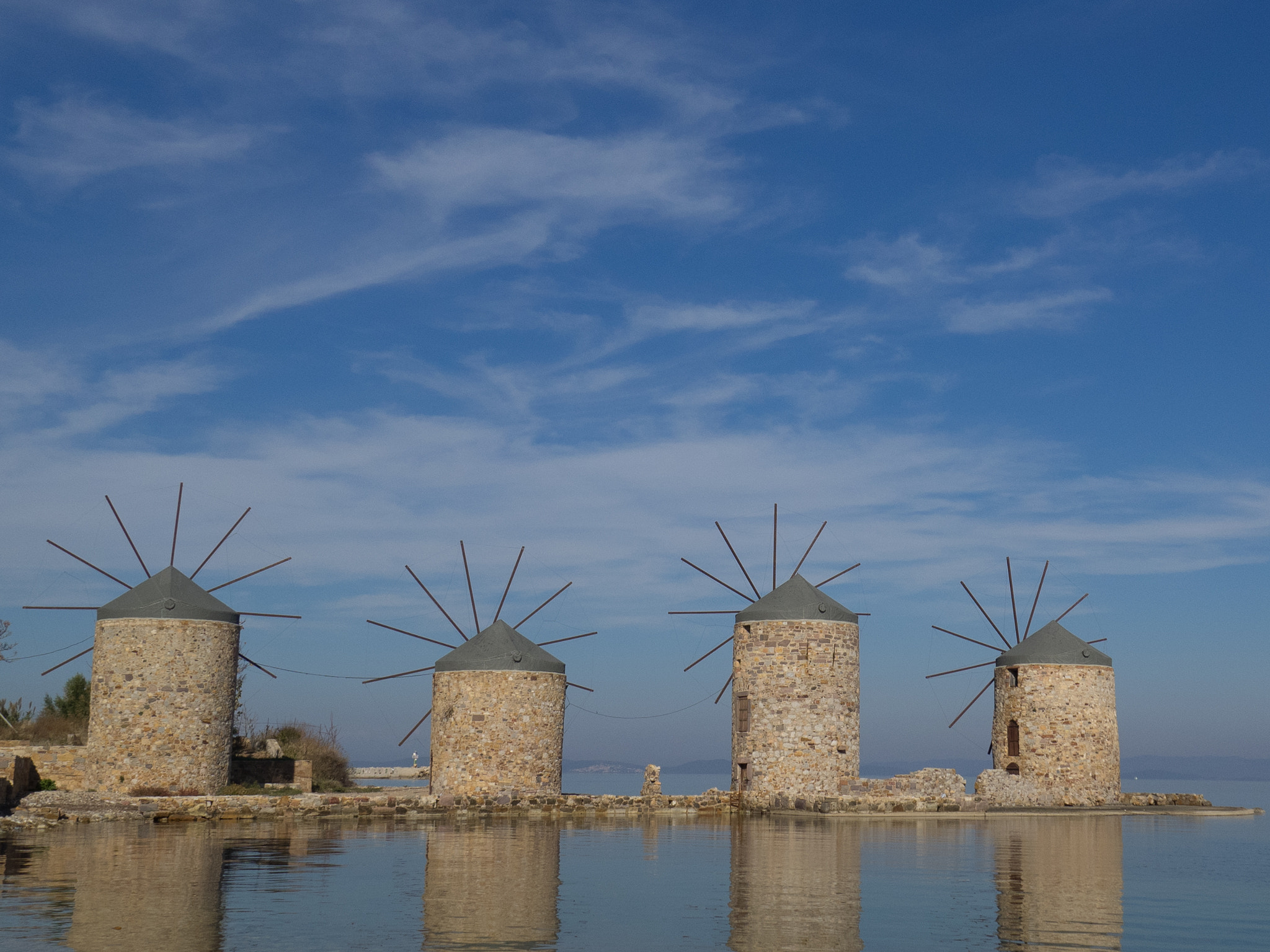 LUMIX G VARIO 14-42/F3.5-5.6 II sample photo. Windmills of chios photography