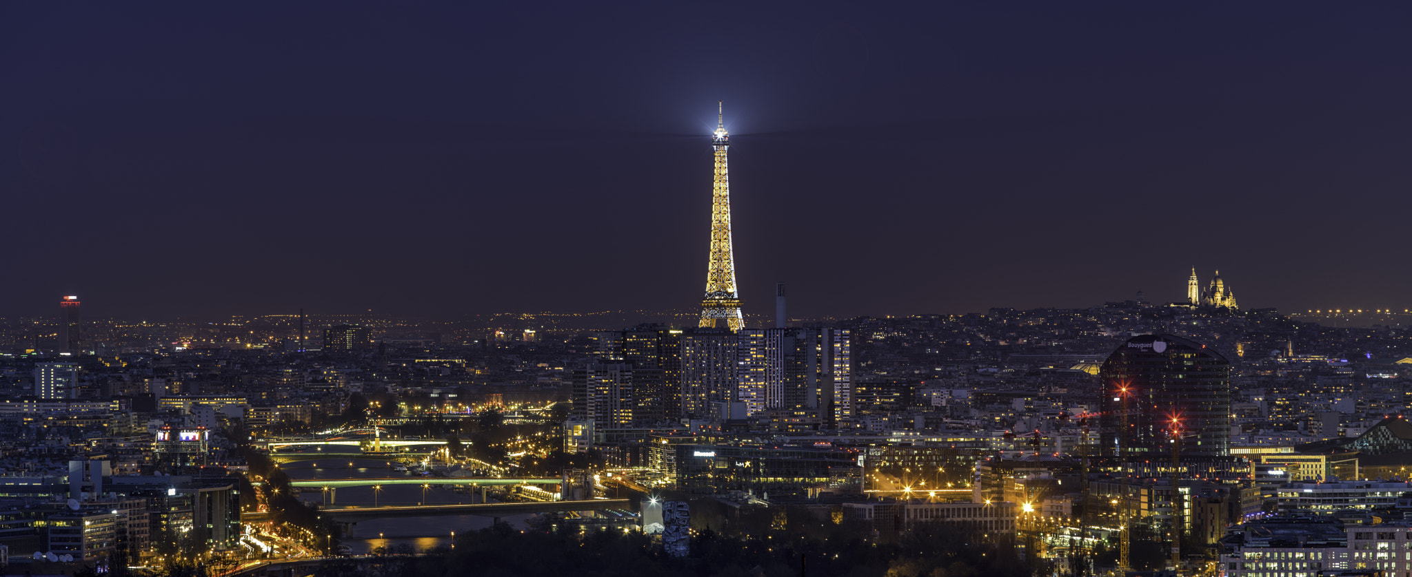Sony a7R II + Canon EF 70-200mm F2.8L USM sample photo. Paris by night photography