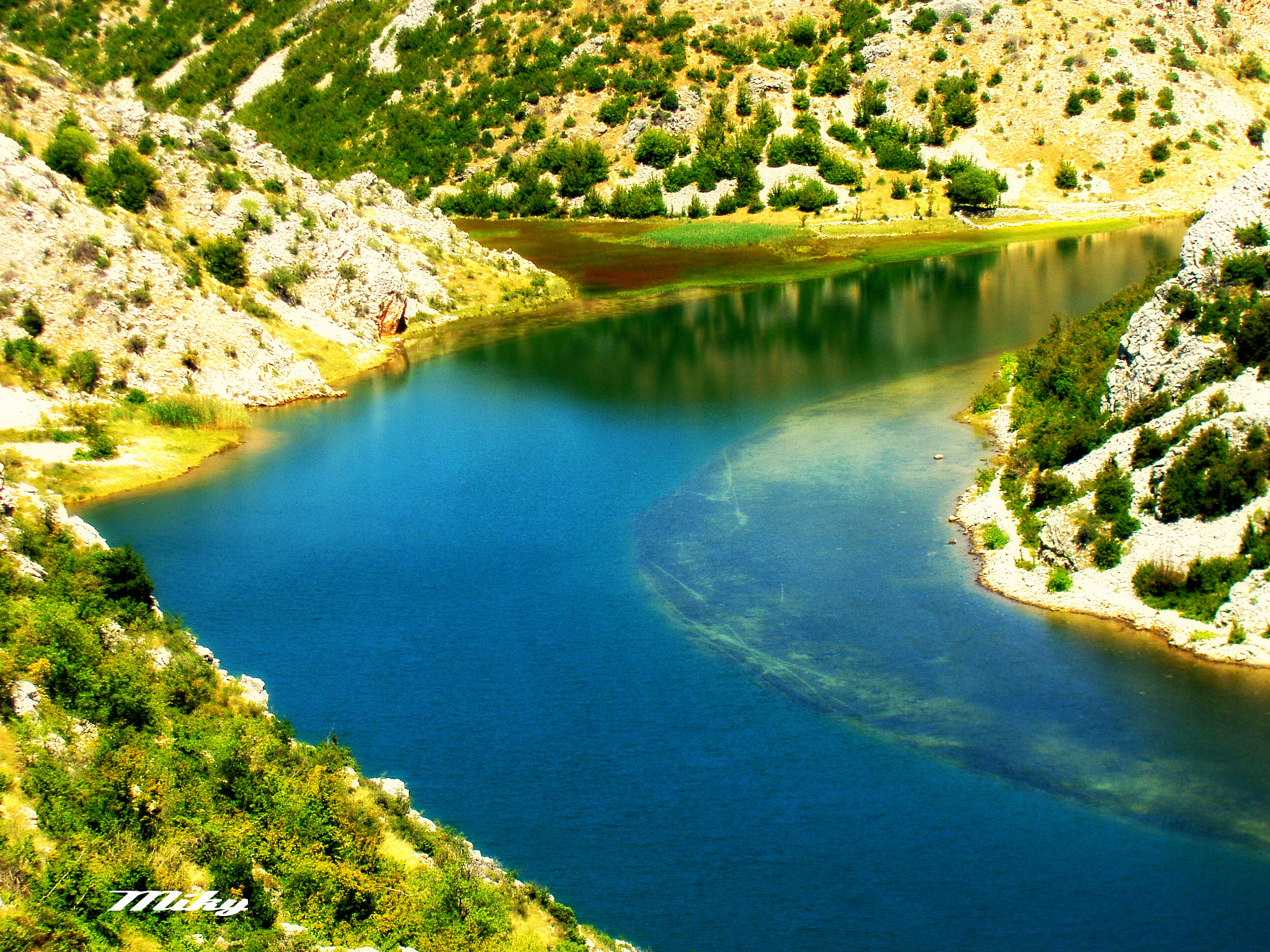 Olympus X-2,C-50Z sample photo. River zrmanja -croatia photography