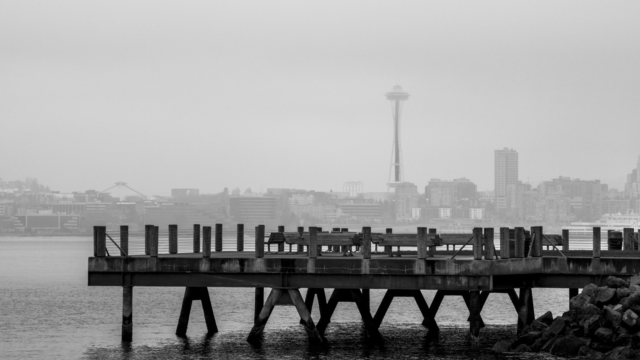 Canon EOS 750D (EOS Rebel T6i / EOS Kiss X8i) sample photo. Space needle & dock photography