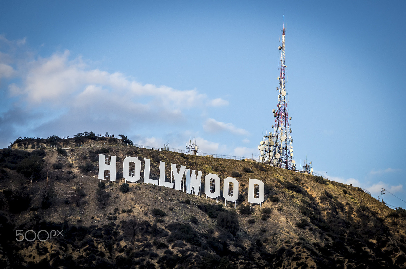 Sony SLT-A57 + Tamron SP 70-300mm F4-5.6 Di USD sample photo. Hollywood sign photography