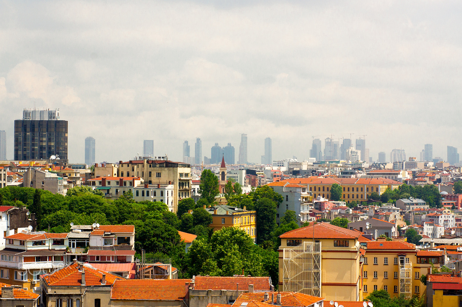 Sony Alpha DSLR-A450 + Sony 50mm F1.4 sample photo. View from galata tower, istanbul photography