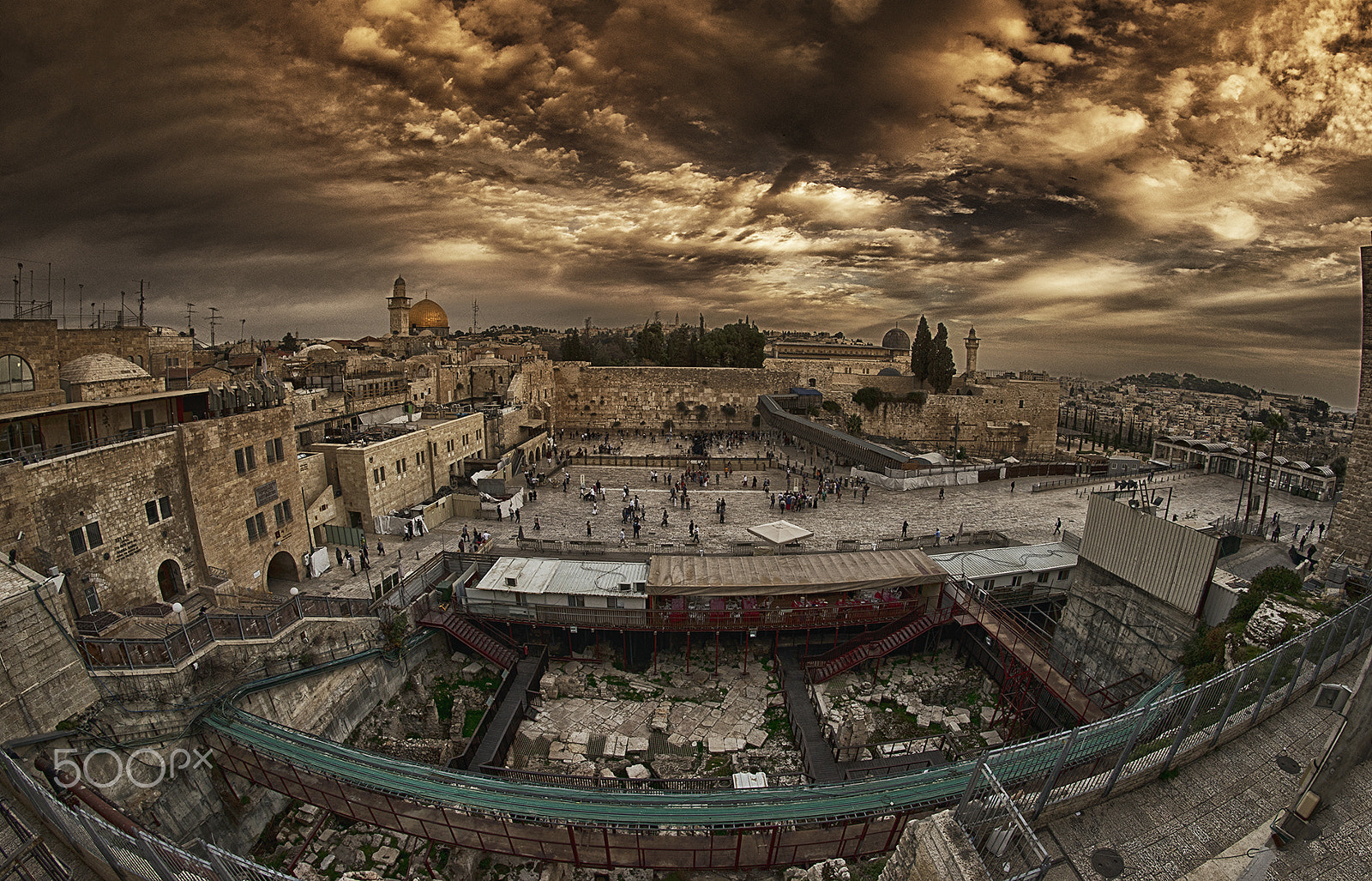 Samyang 12mm F2.8 ED AS NCS Fisheye sample photo. Western wall jerusalem photography