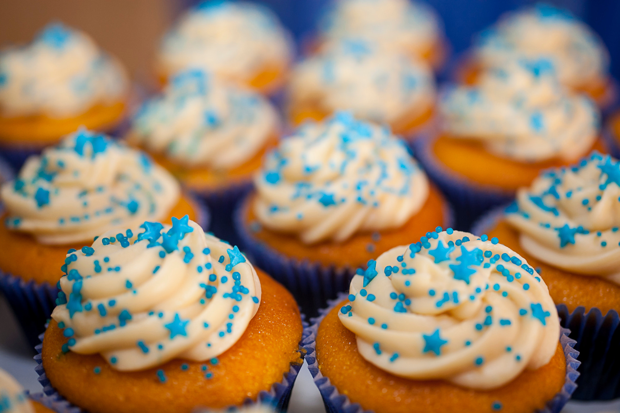 Sigma 50mm f/2.8 EX sample photo. Blue cupcakes photography