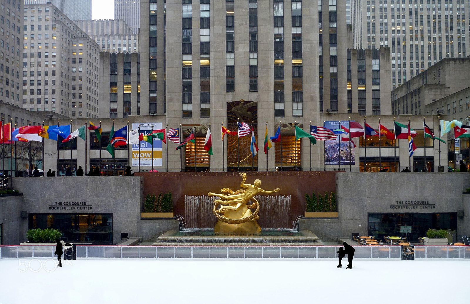 Panasonic DMC-TS2 sample photo. The rink at rockefeller center, new york city photography