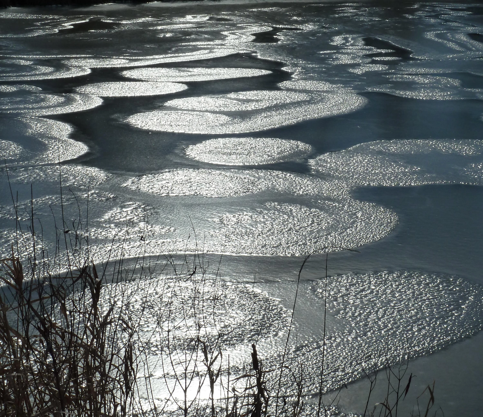 Panasonic DMC-ZS6 sample photo. Moonlit icy pond at sunset photography