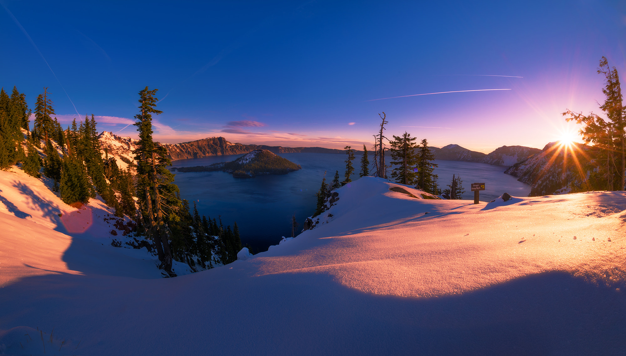 Nikon D810 + Samyang 12mm F2.8 ED AS NCS Fisheye sample photo. Crater lake national park sunrise photography