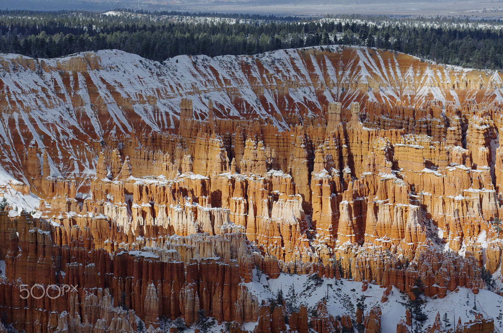 Pentax smc DA* 60-250mm F4.0 ED (IF) SDM sample photo. Bryce canyon national park in light snow photography
