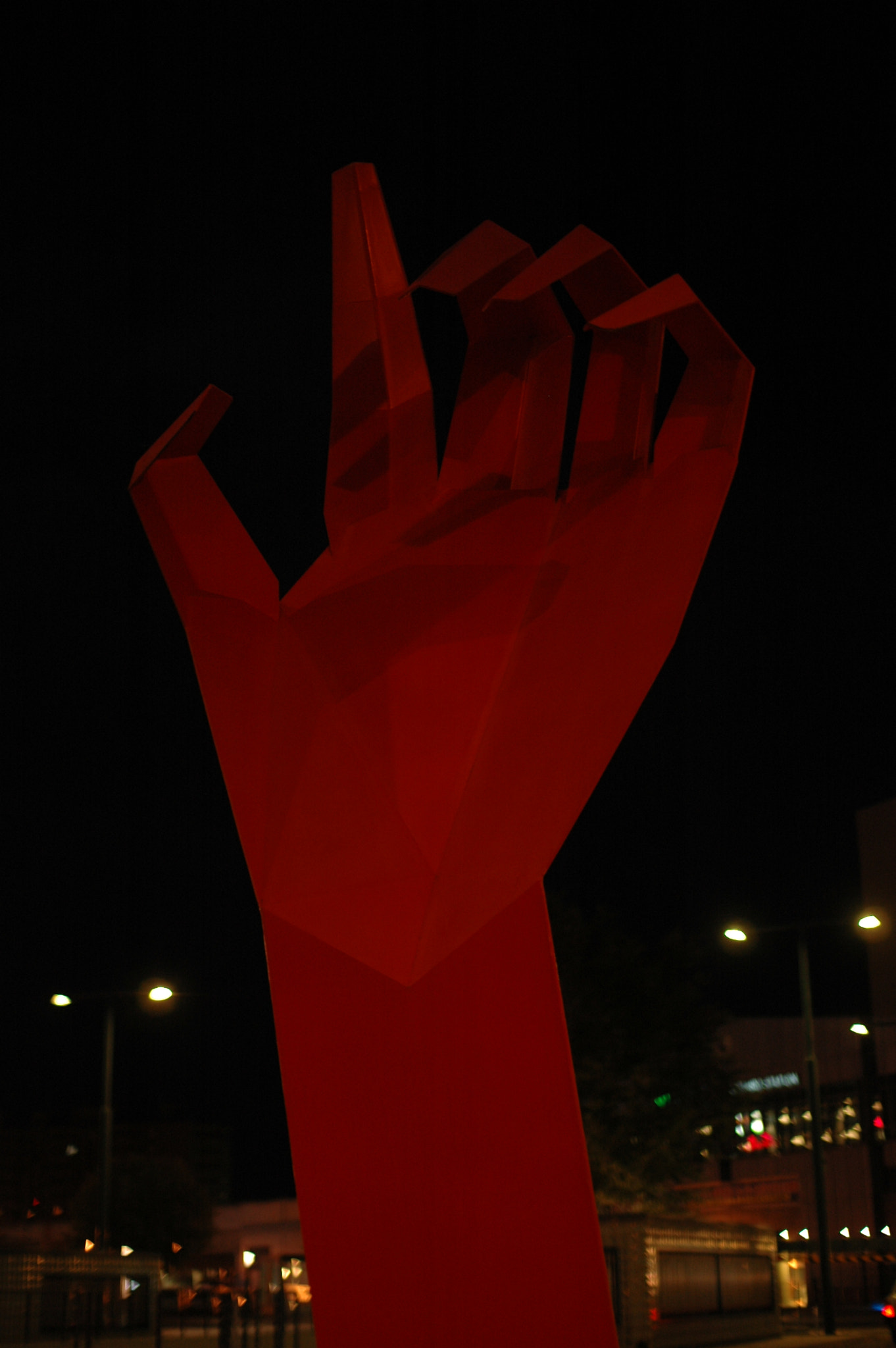 Nikon D70 + Sigma 30mm F1.4 EX DC HSM sample photo. Obihiro big red hand photography