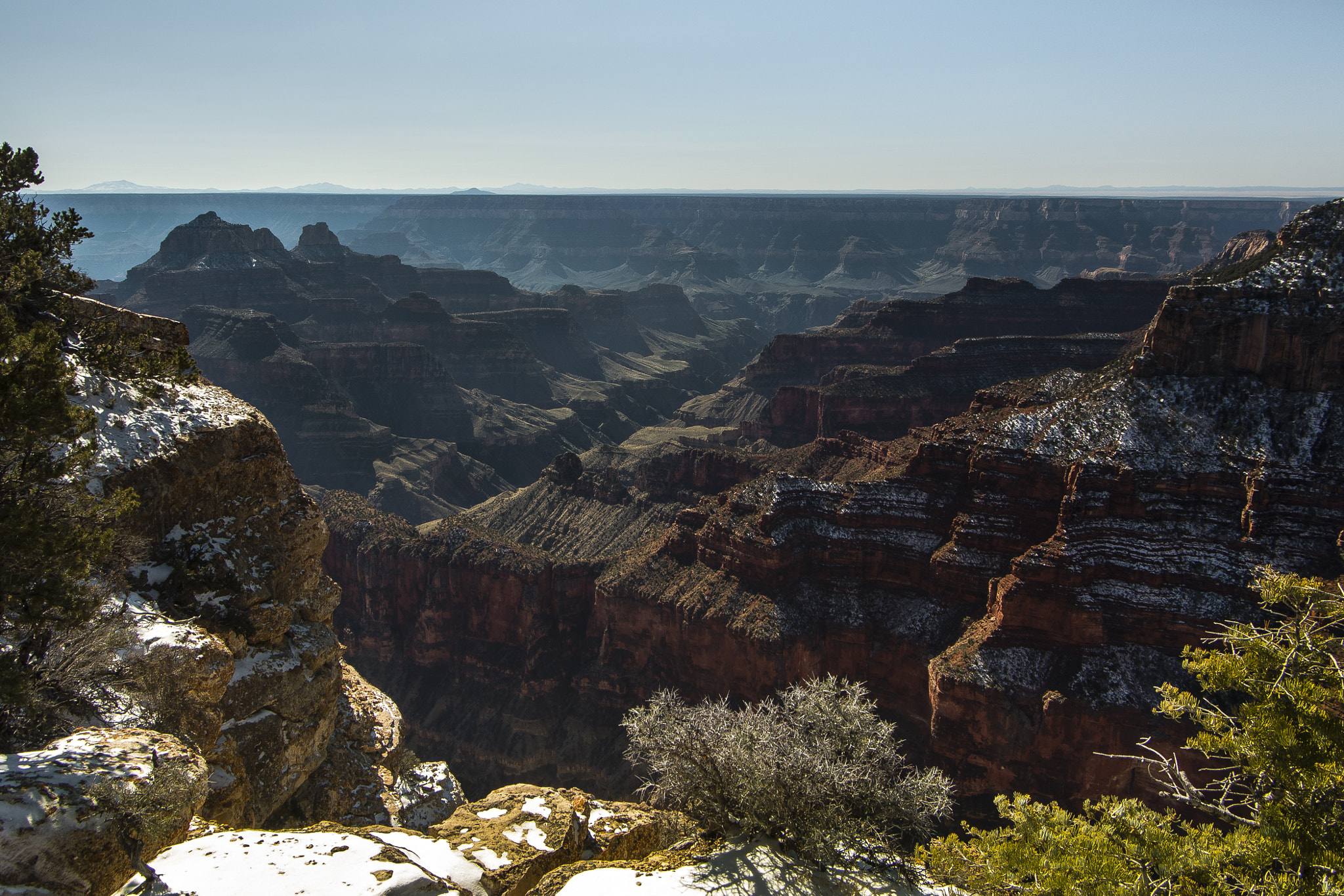 Pentax smc DA 16-45mm F4 ED AL sample photo. Snowy north rim photography