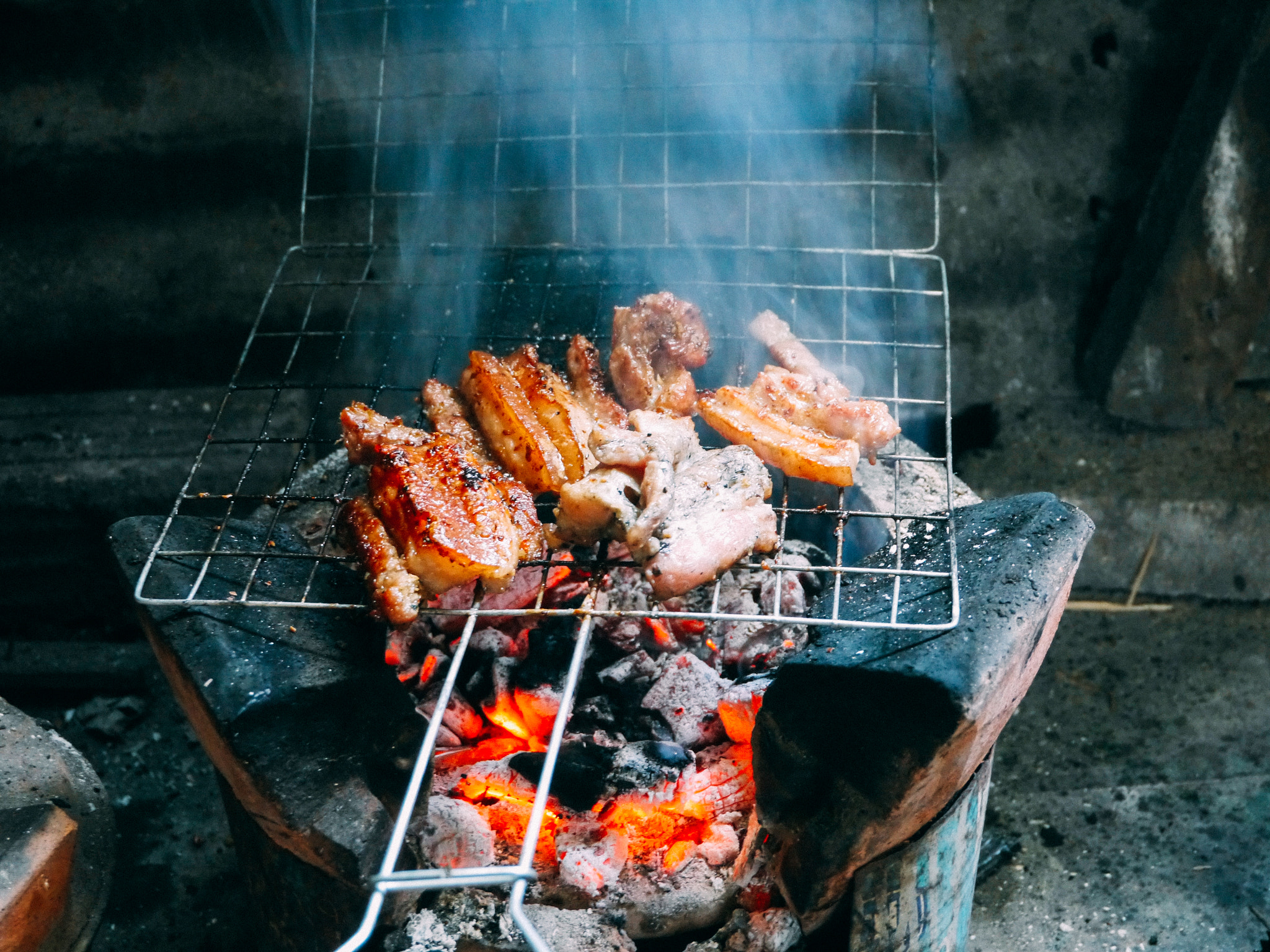 LUMIX G VARIO PZ 14-42/F3.5-5.6 sample photo. Meat grilled photography